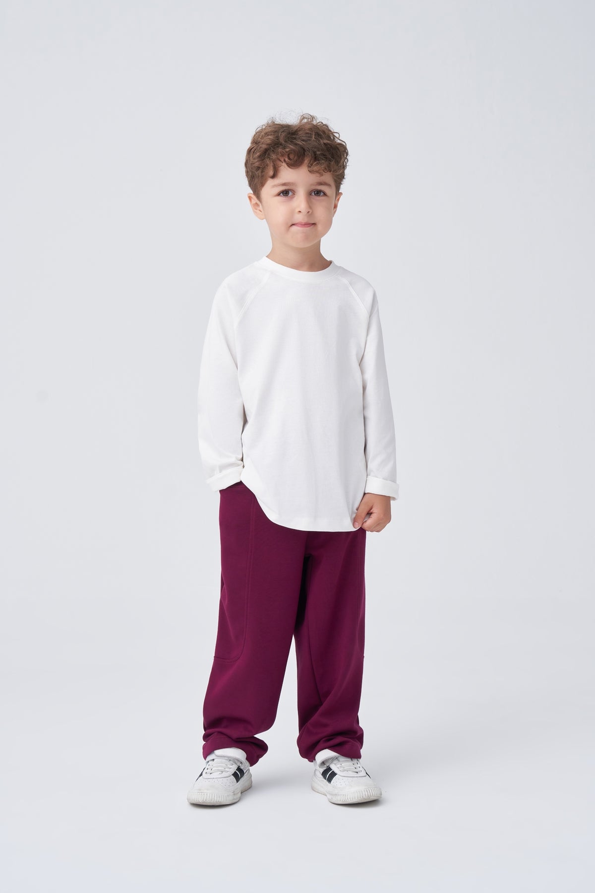 Unisex Çocuk Uzun Kol Sweat Ekru
