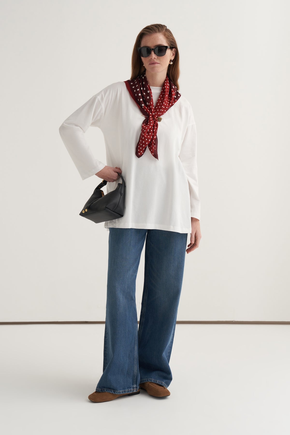 Kadın Basic Uzun Kollu Sweat Ekru