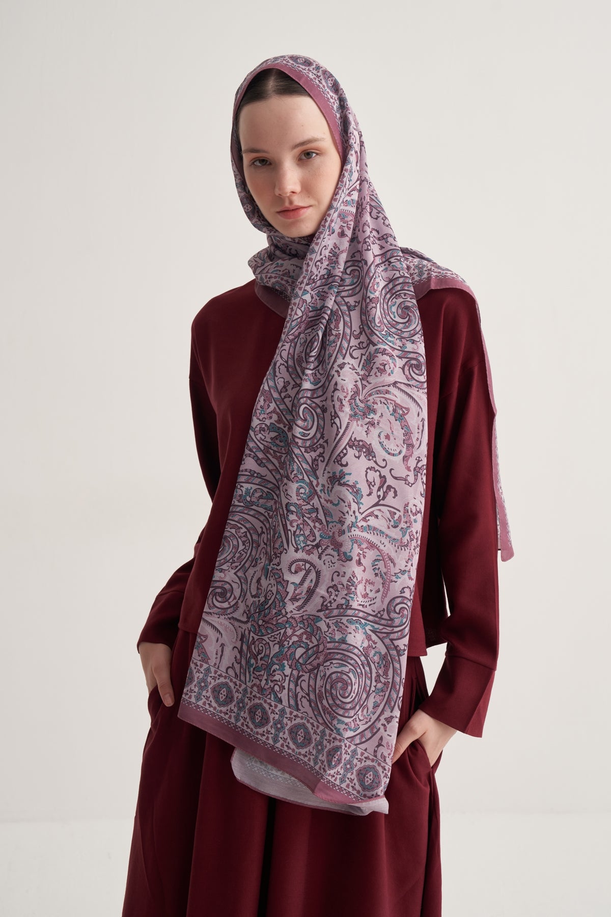 Kadın Soft Dream Desen Şal Rose