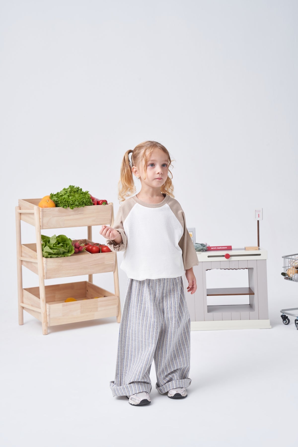 Unisex Çocuk Çizgili Pantolonlu Takım Lacivert