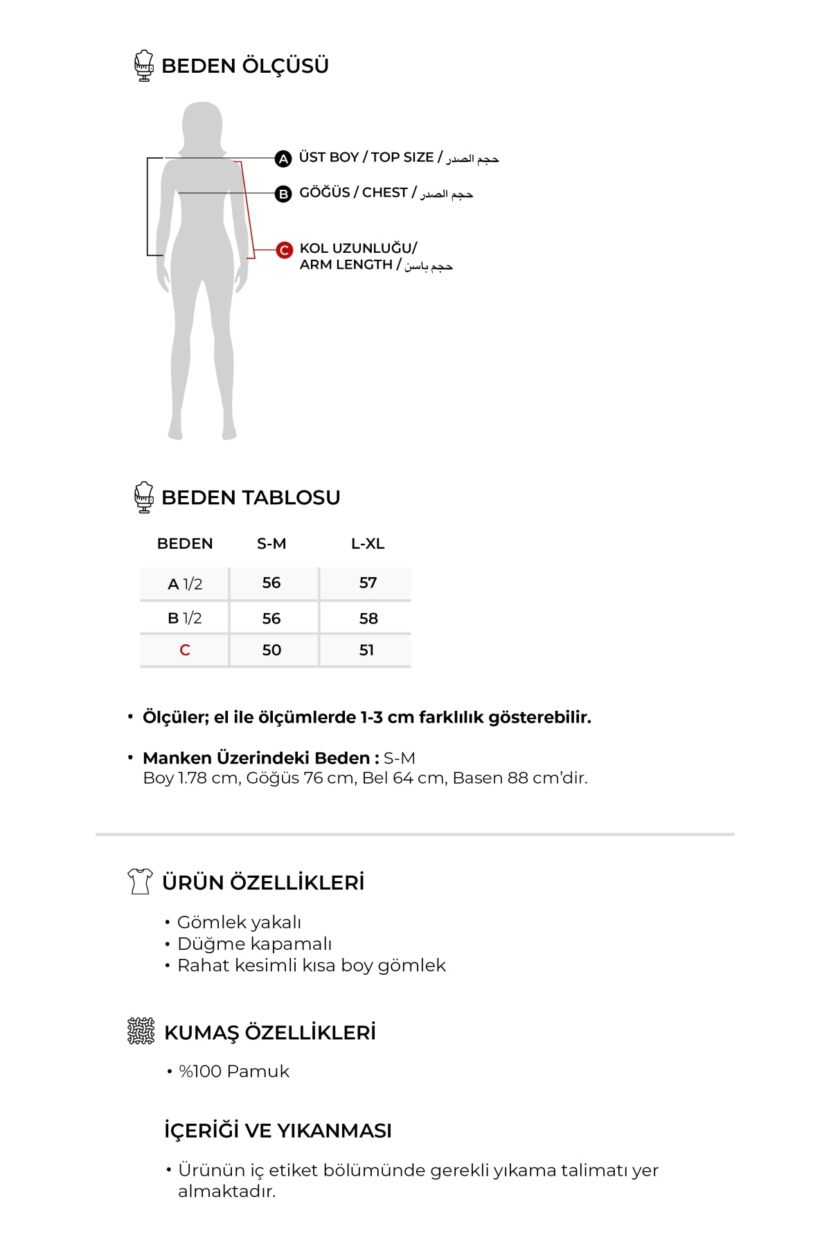 Kadın Organik Pamuklu Kısa Gömlek Lacivert