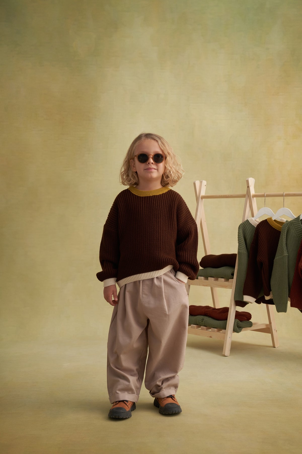 Çocuk Triko Kazak Kahve