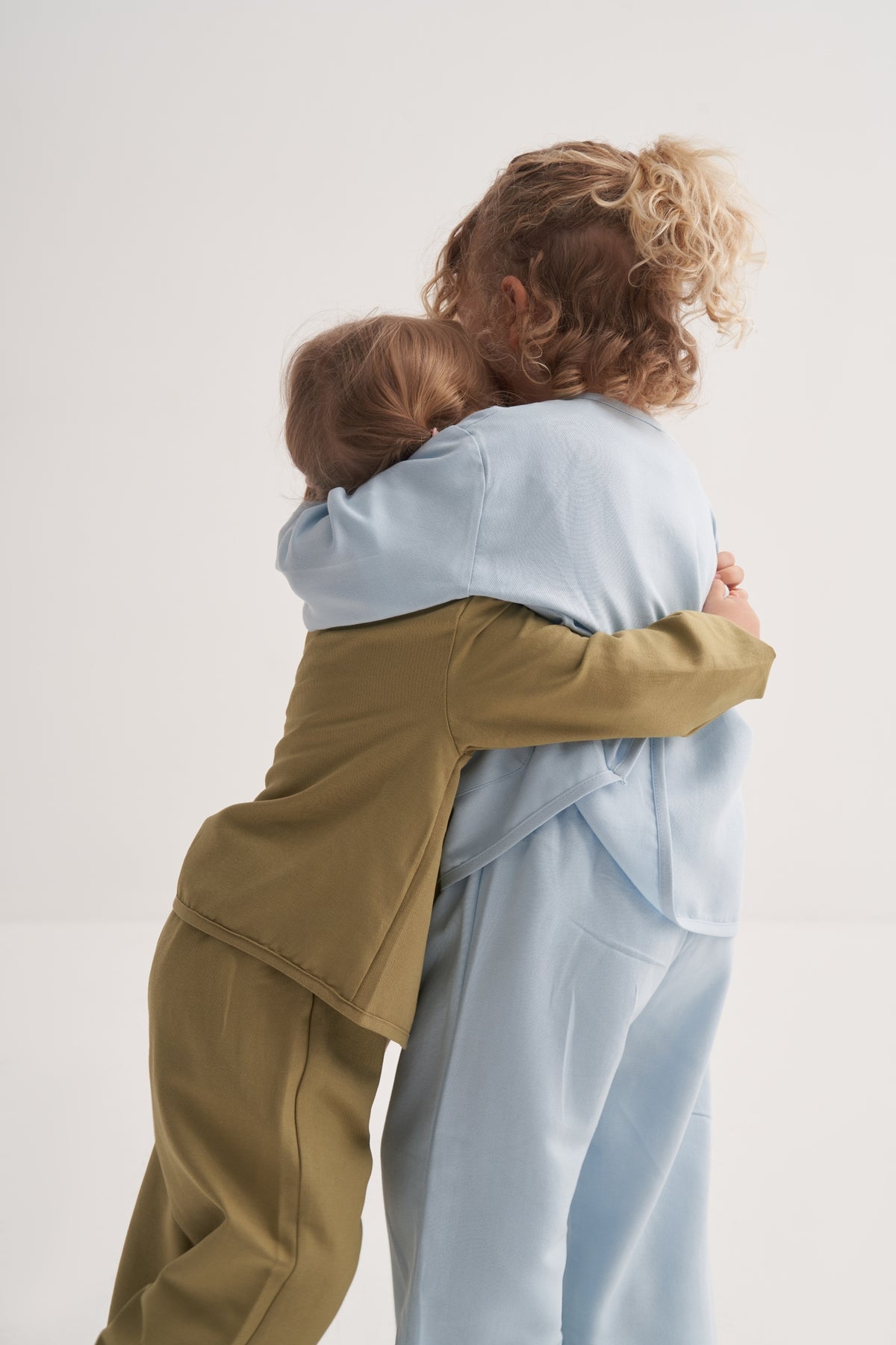 Unisex Çocuk Cupra Dökümlü Pamuklu Kimono Yeşil