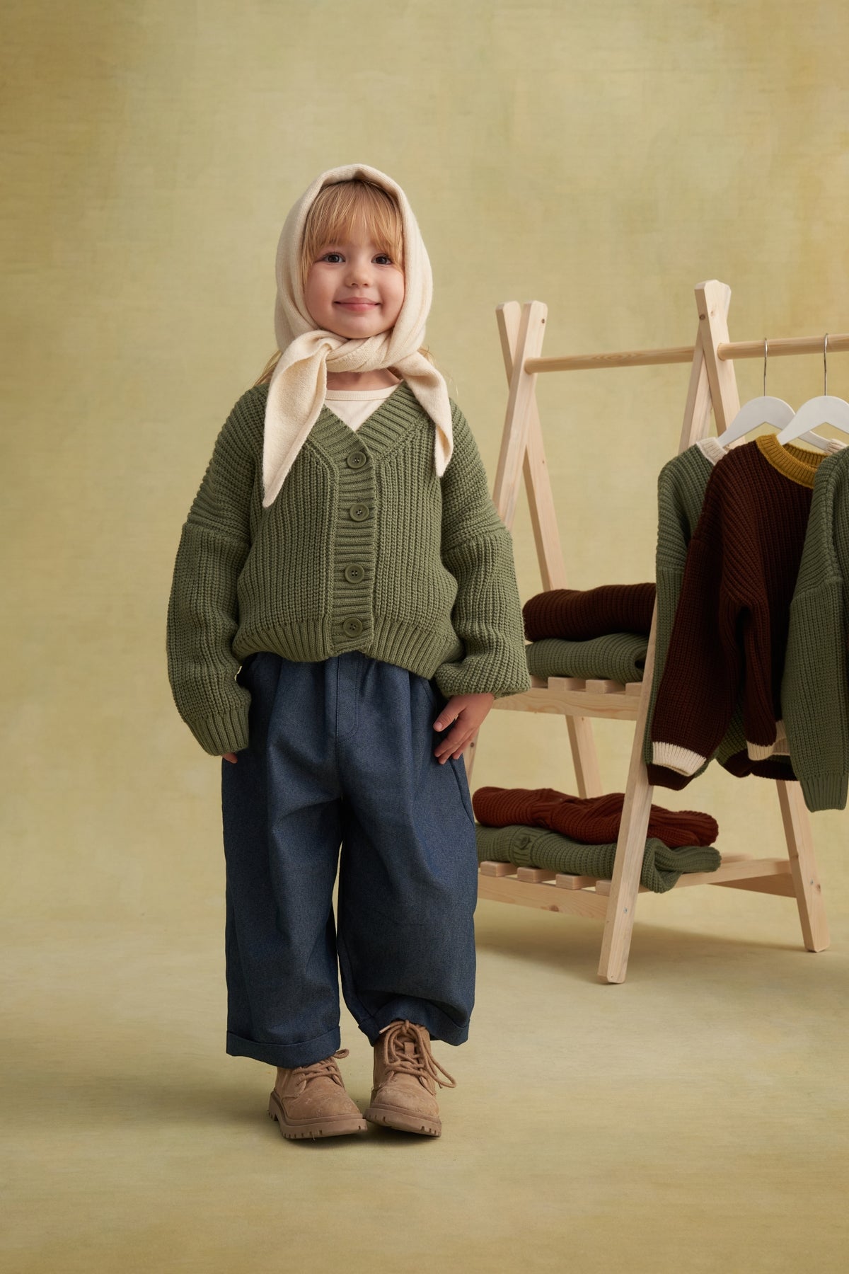 Çocuk Triko Hırka Yeşil