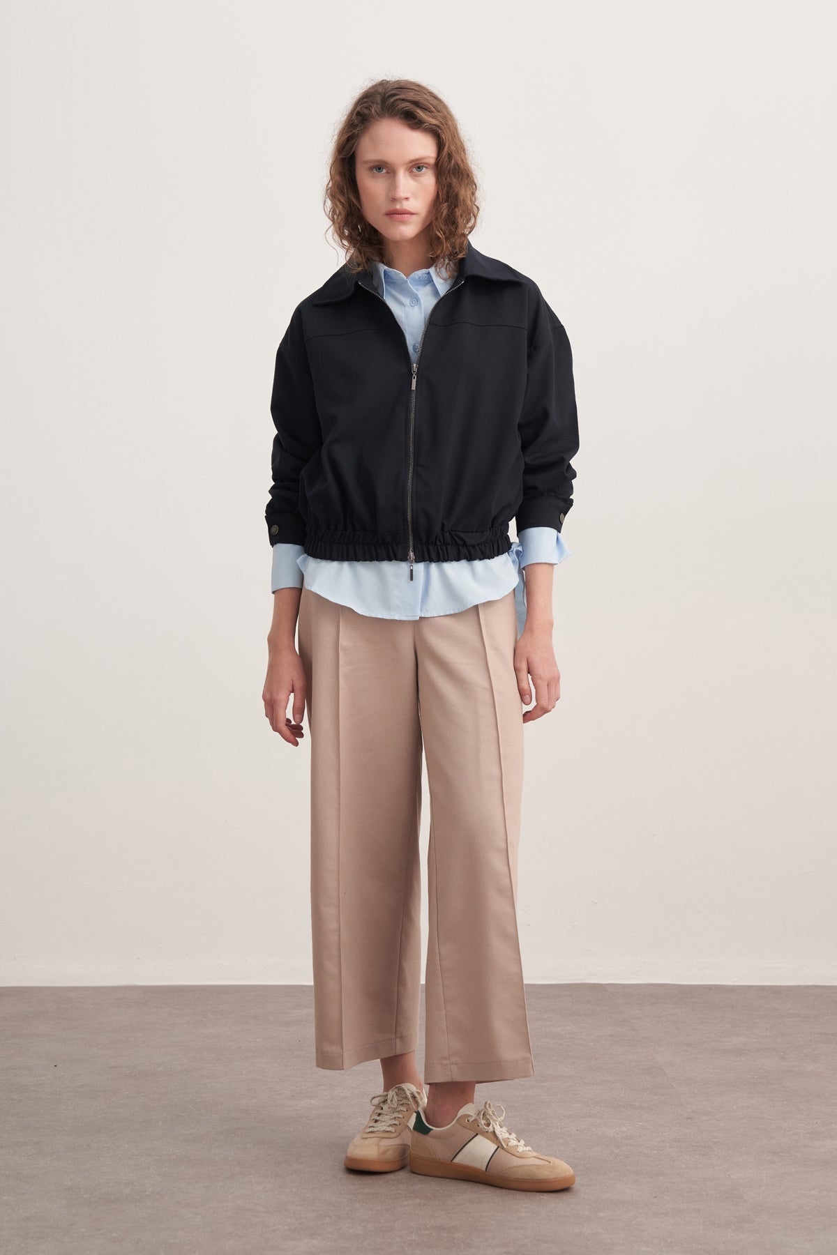 Kadın Gabardin Culotte Pantolon Bej