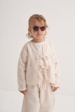 Unisex Çocuk Cupra Dökümlü Pamuklu Kimono Kemik
