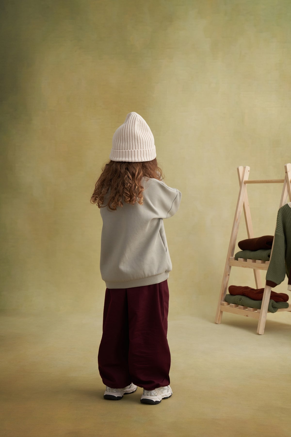 Unisex Çocuk İnterlok Cepli Sweatshirt Gri