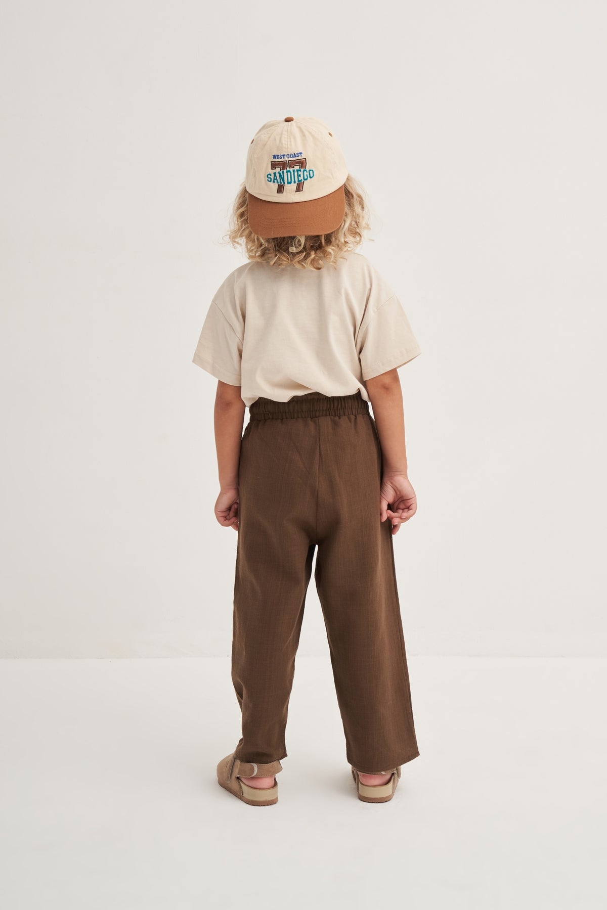 Unisex Çocuk Organik Pamuk Pantolon Kahve
