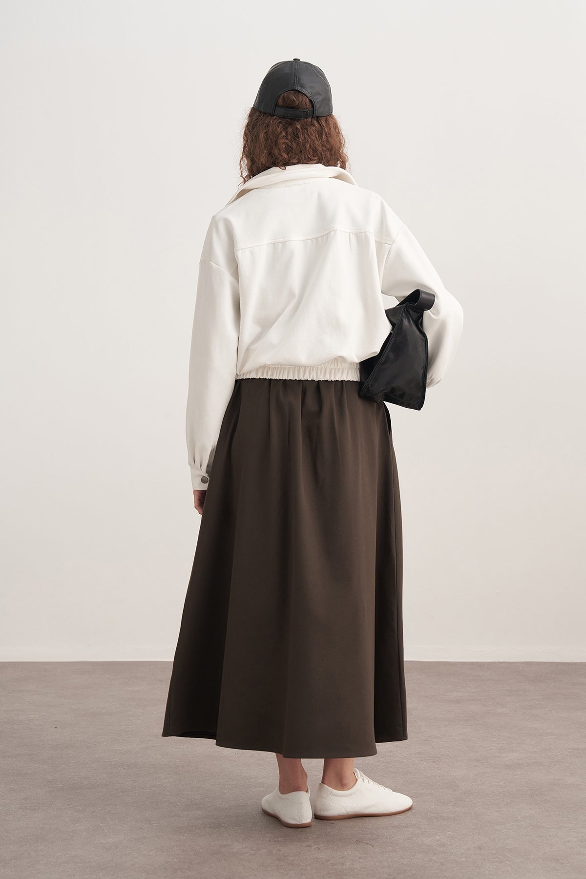 Kadın İnterlok Bomber Ceket Ekru