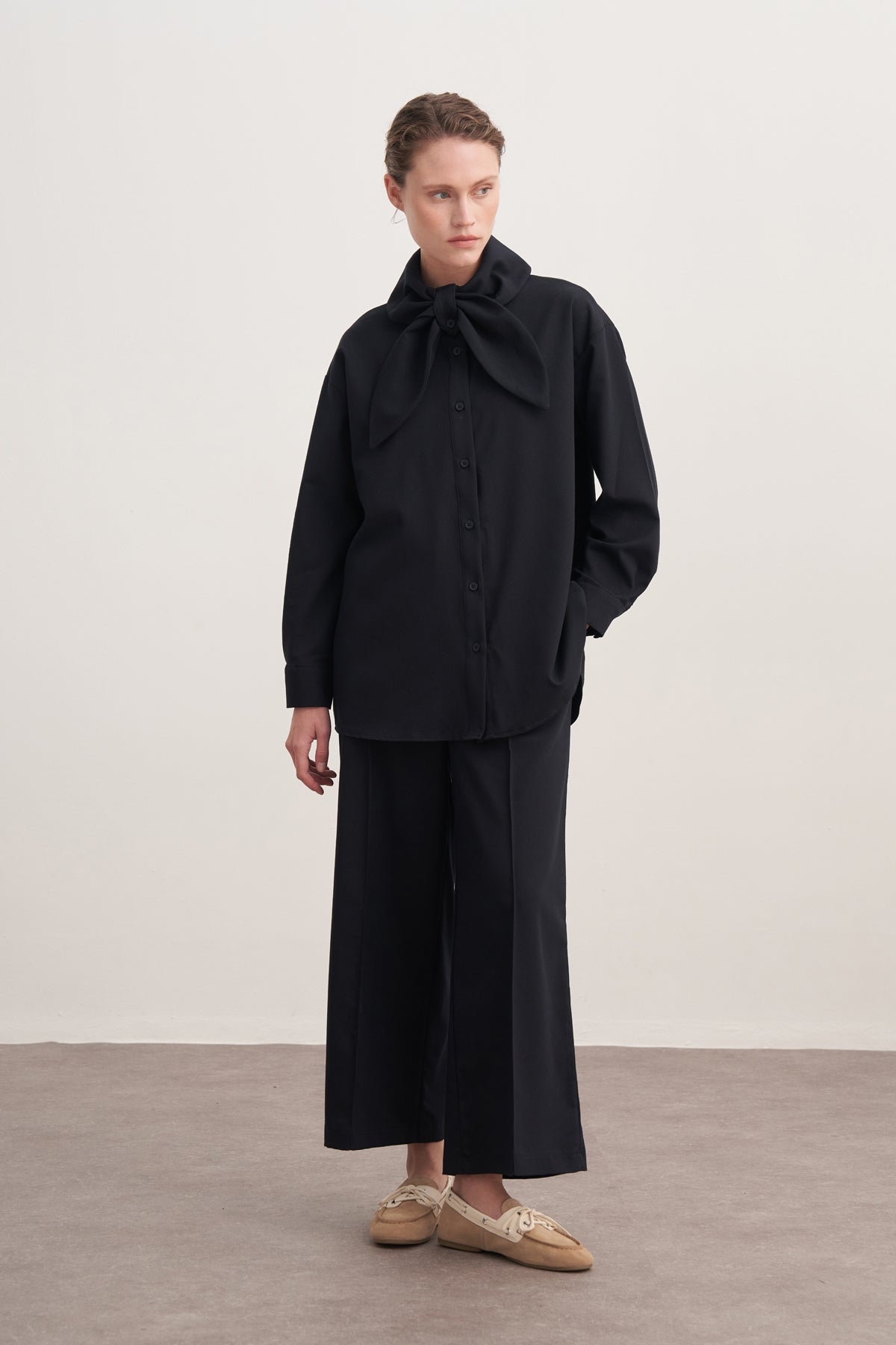 Kadın Gabardin Culotte Pantolon Lacivert