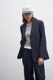 Kadın Oversize Blazer Ceket Lacivert