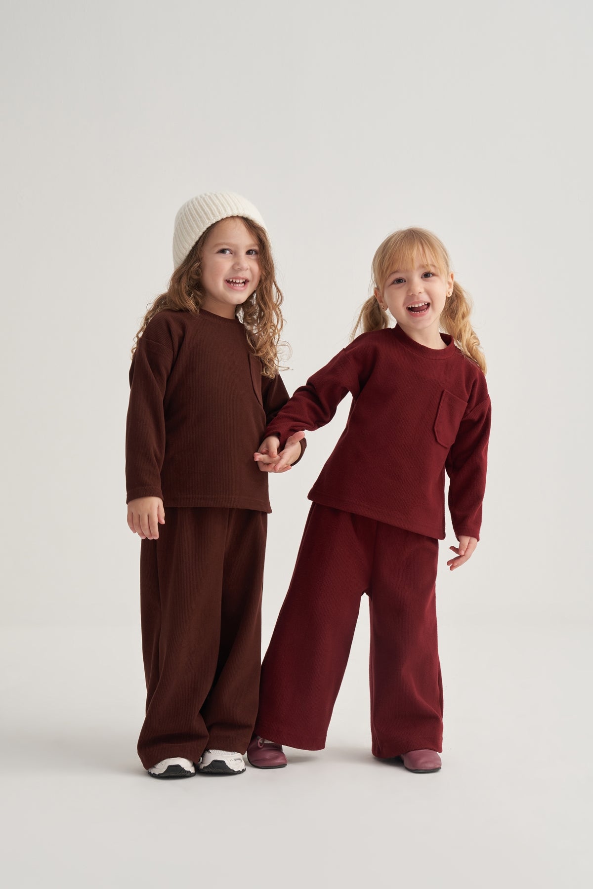 Kız Çocuk Ottoman Kumaş Takım Bordo