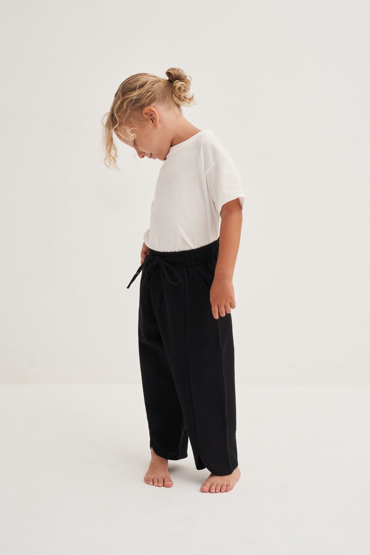 Unisex Çocuk Organik Pamuk Pantolon Siyah