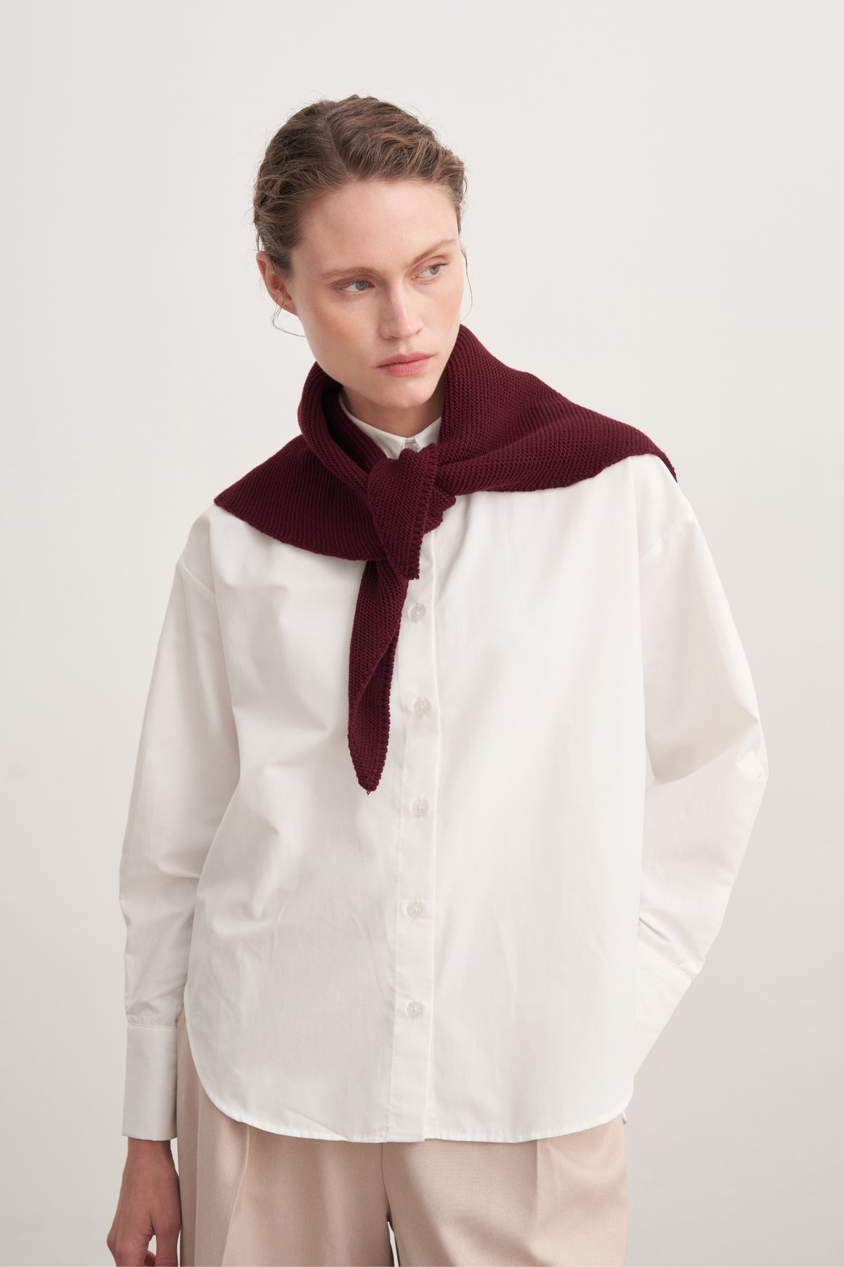 Kadın Triko Bandana Bordo