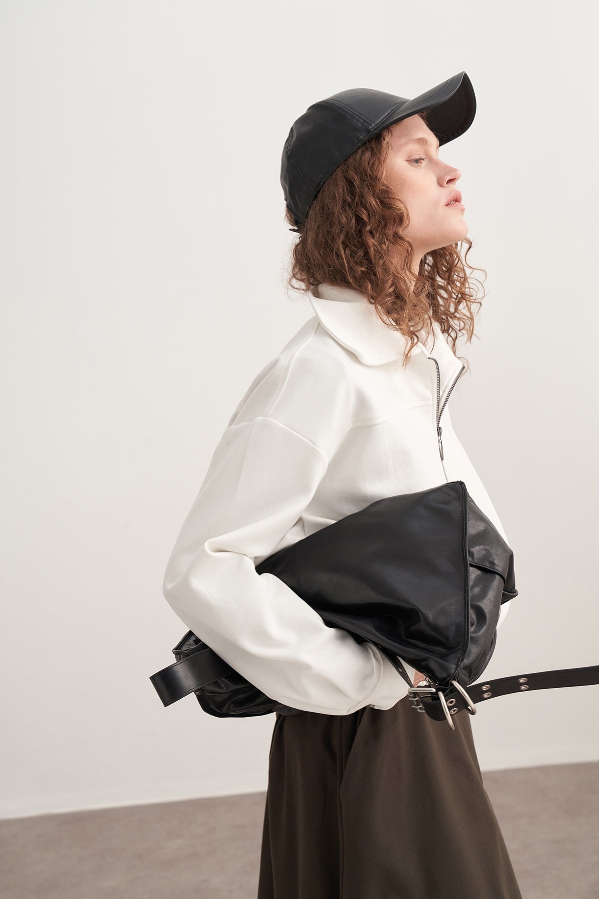 Kadın İnterlok Bomber Ceket Ekru