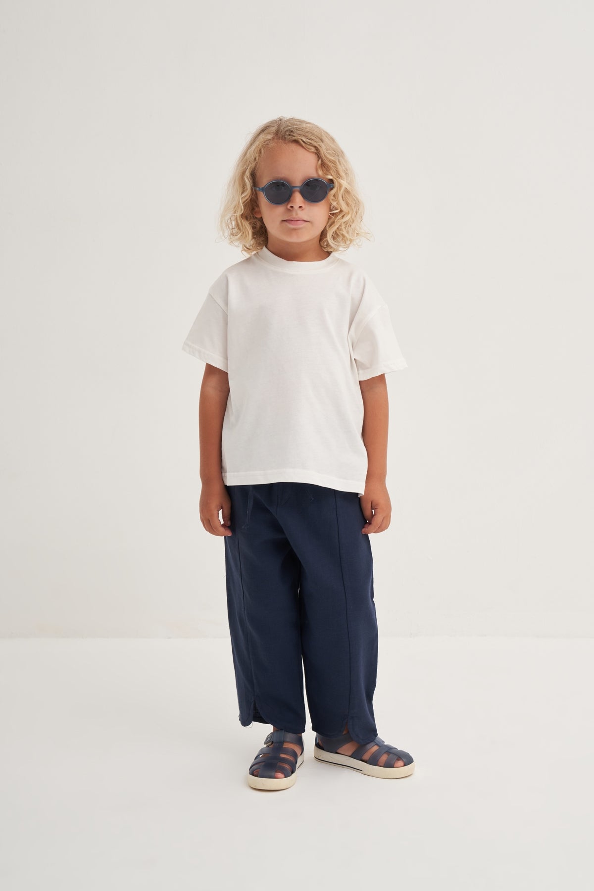 Unisex Çocuk Organik Pamuk Pantolon Lacivert