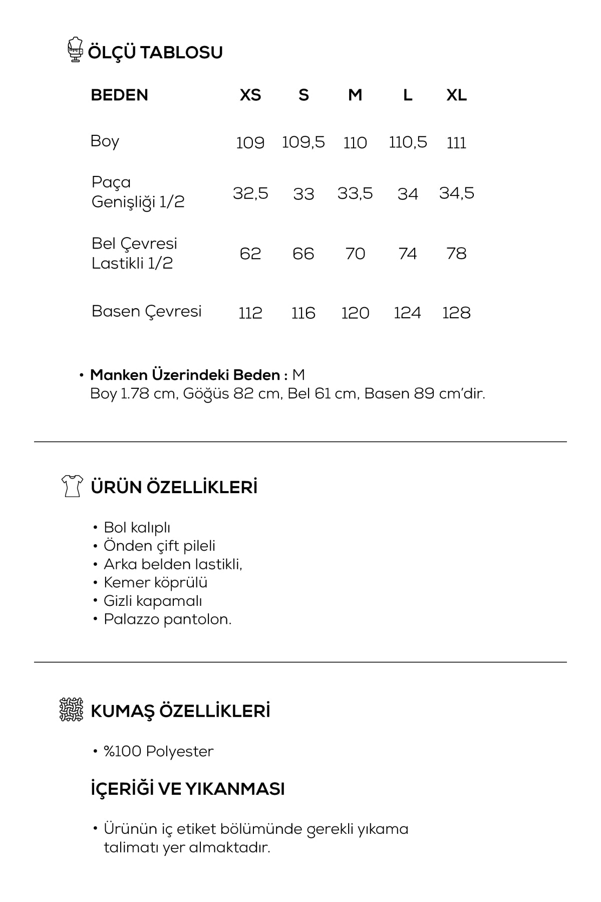 Kadın Çift Pileli Palazzo Pantolon Çikolata Kahve