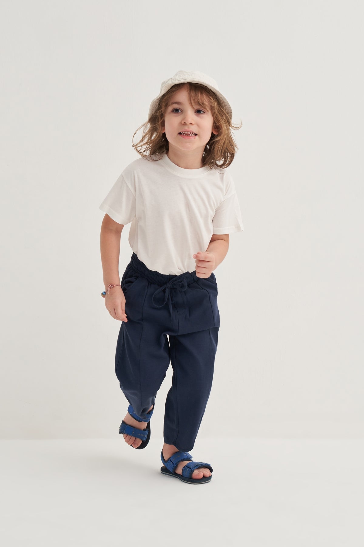 Unisex Çocuk Organik Pamuk Pantolon Lacivert