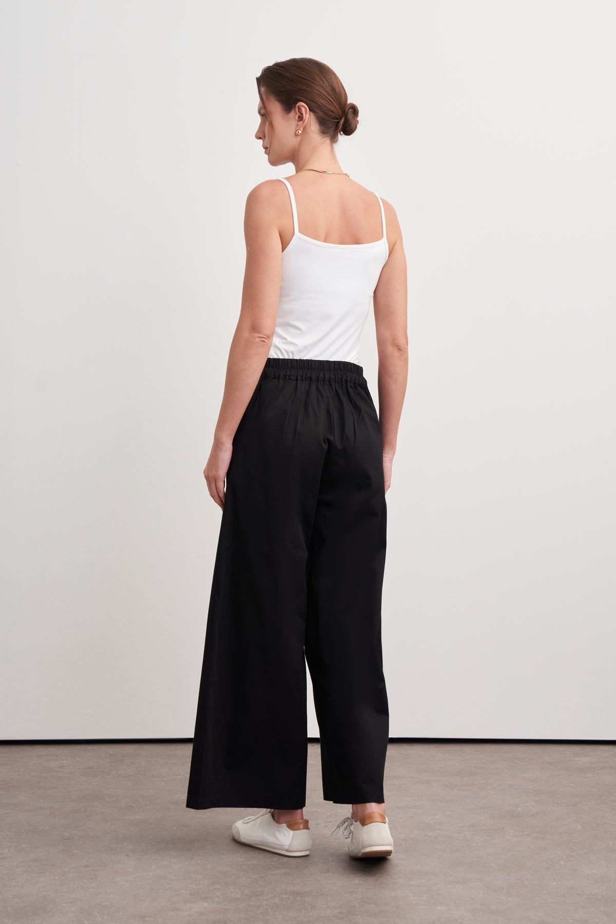 Kadın Gabardin Kısa Paça Pantolon Siyah