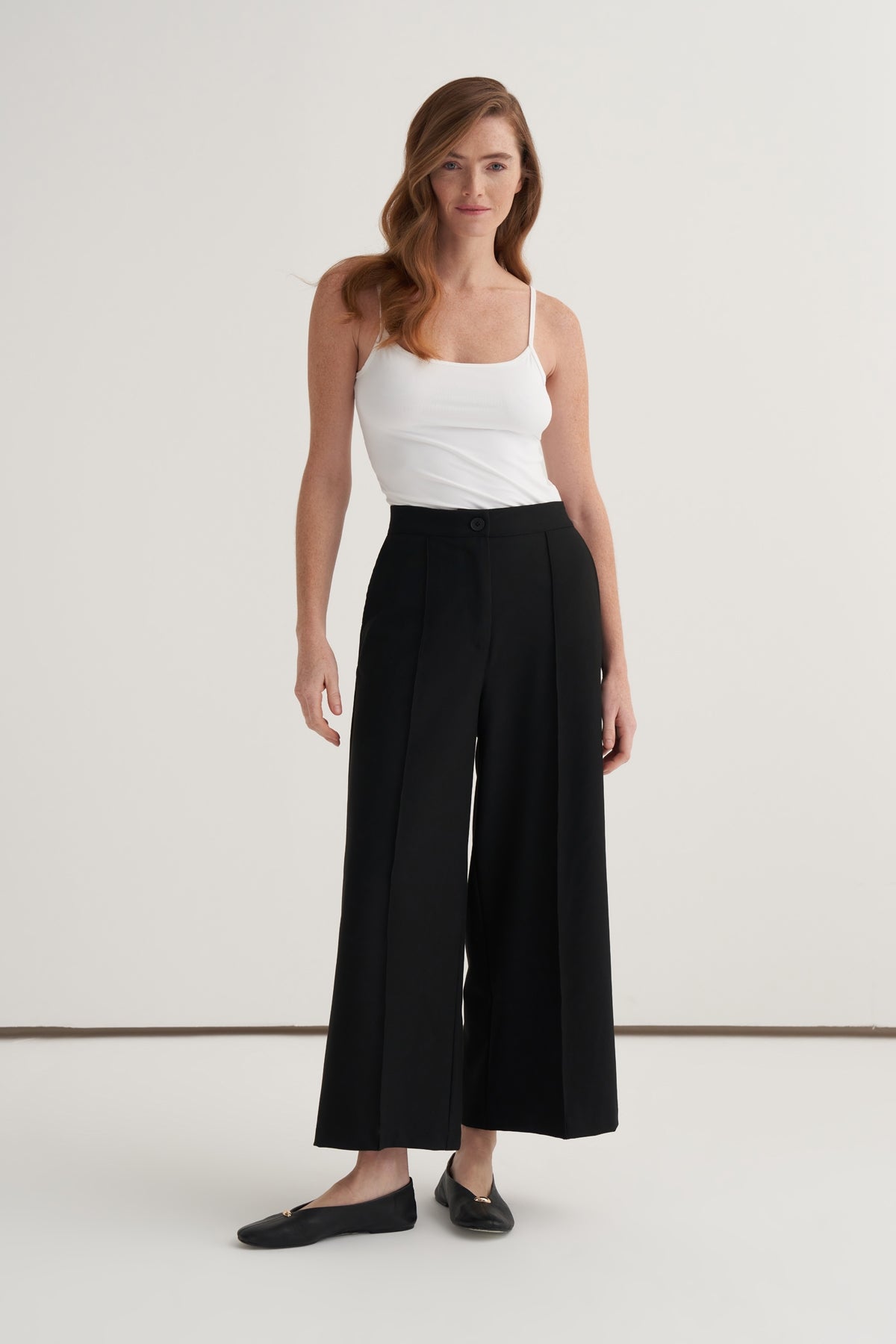 Kadın Culotte Pantolon Gömlek Takım Siyah