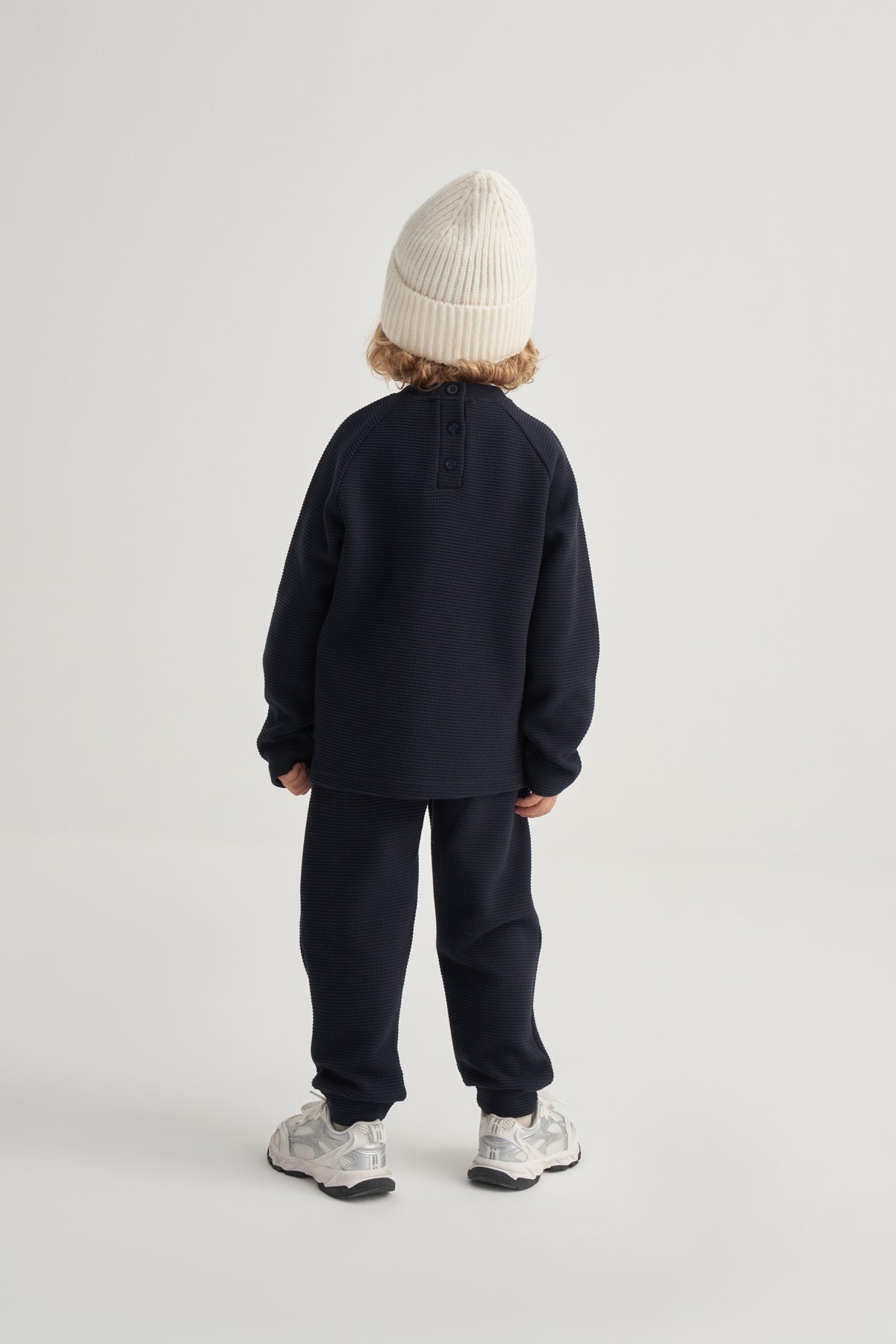 Unisex Çocuk Waffle Takım Lacivert