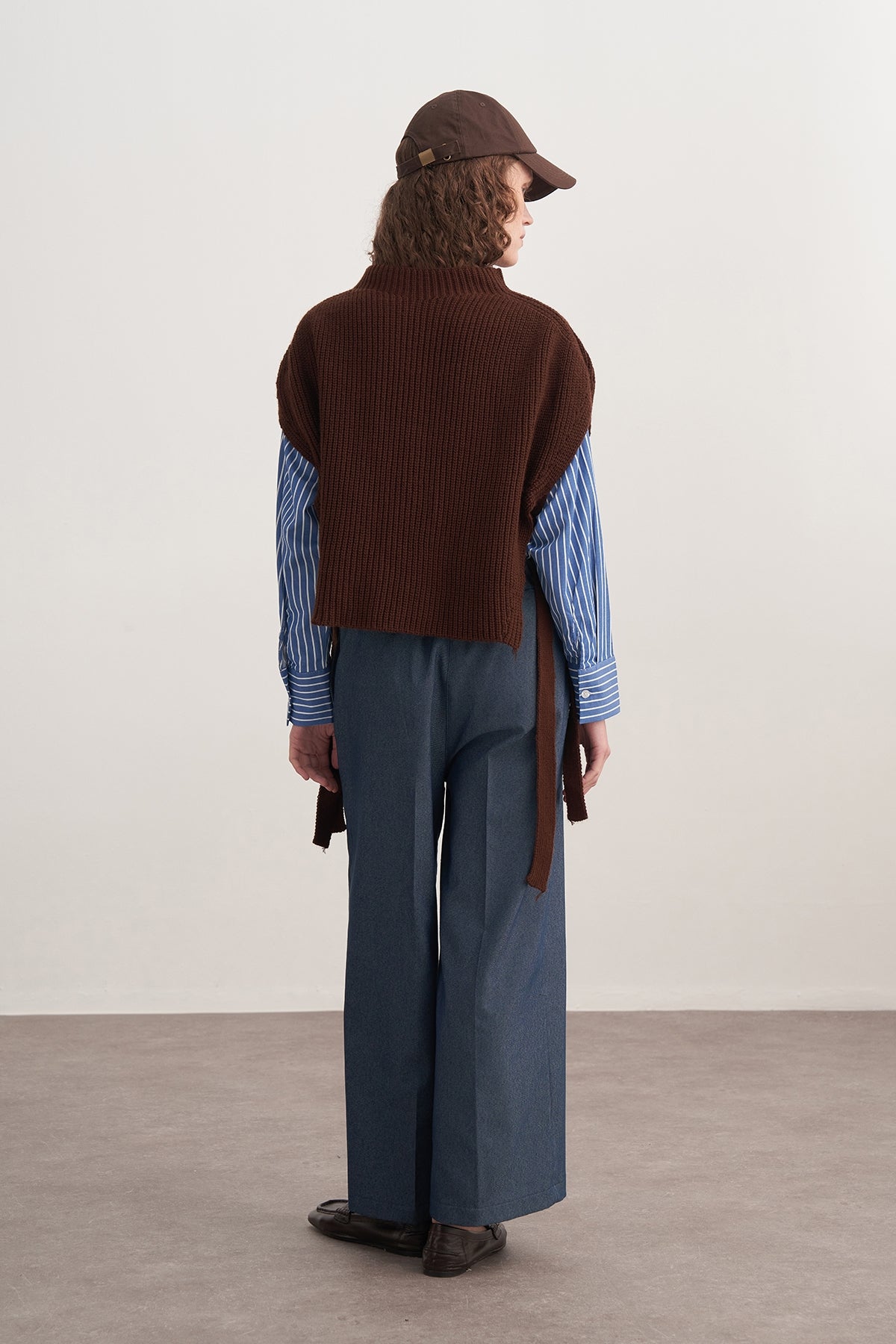 Kadın Gabardin Culotte Pantolon Kot Mavisi