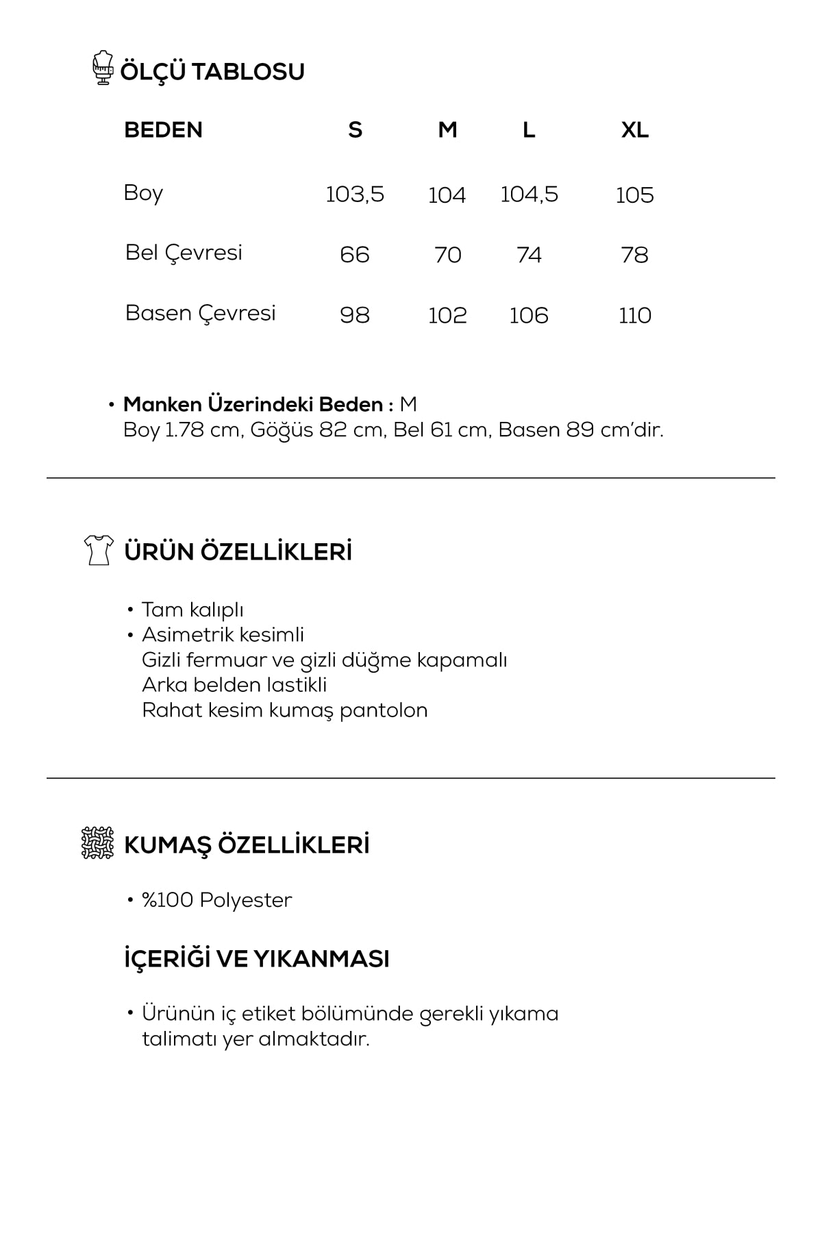 Kadın Asimetrik Kumaş Pantolon Camel