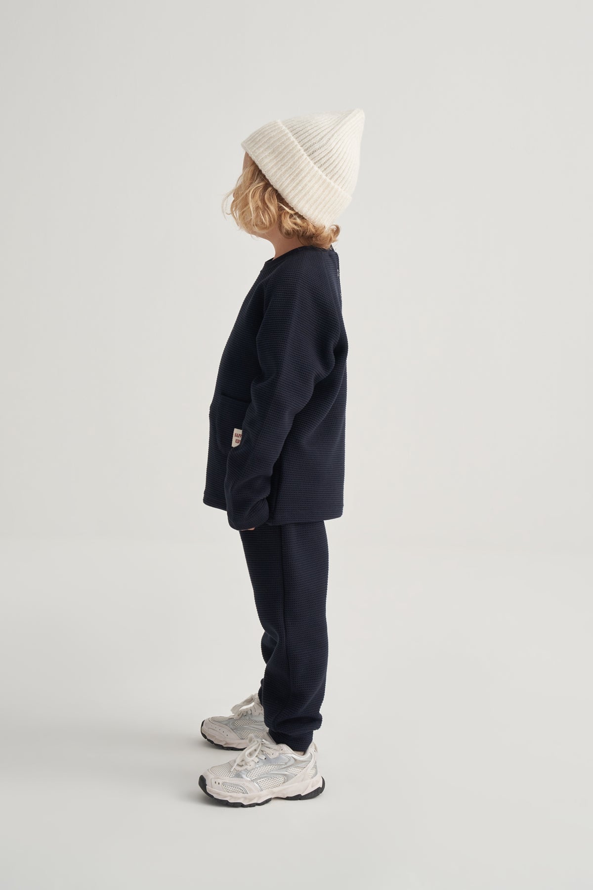 Unisex Çocuk Waffle Takım Lacivert