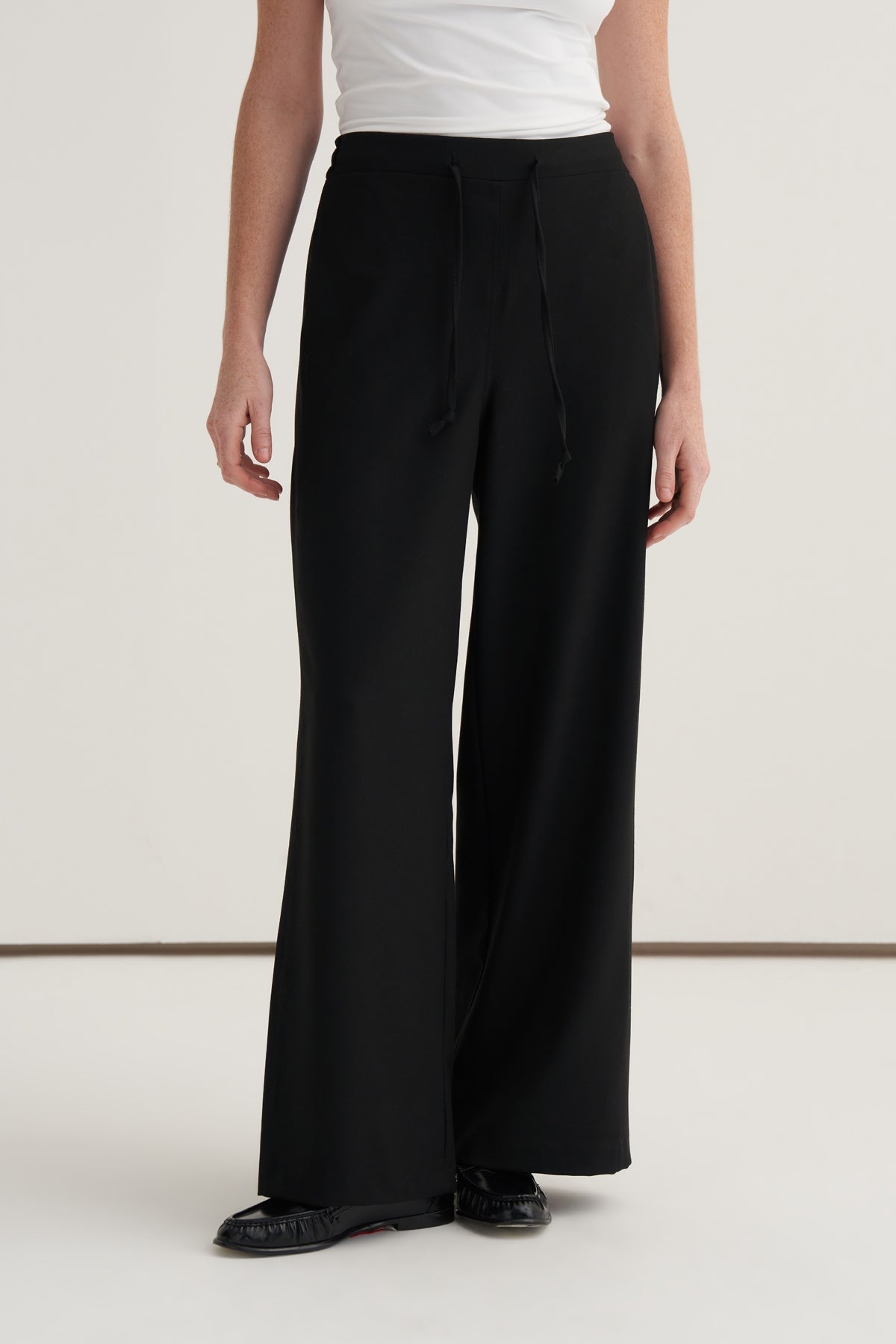 Kadın Yan Dikiş Detaylı Palazzo Pantolon Siyah