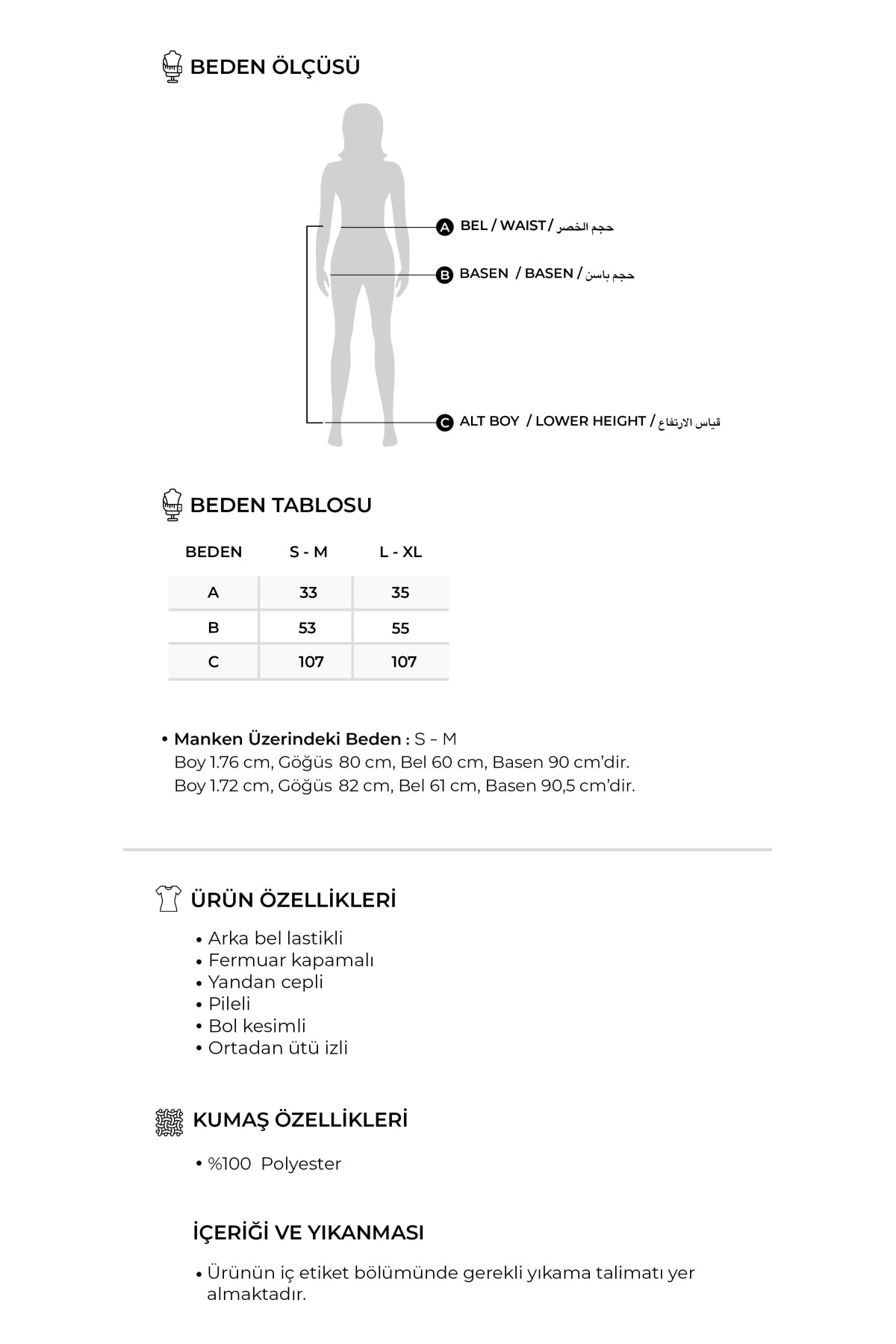 Kadın Dökümlü Pileli Palazzo Pantolon Siyah