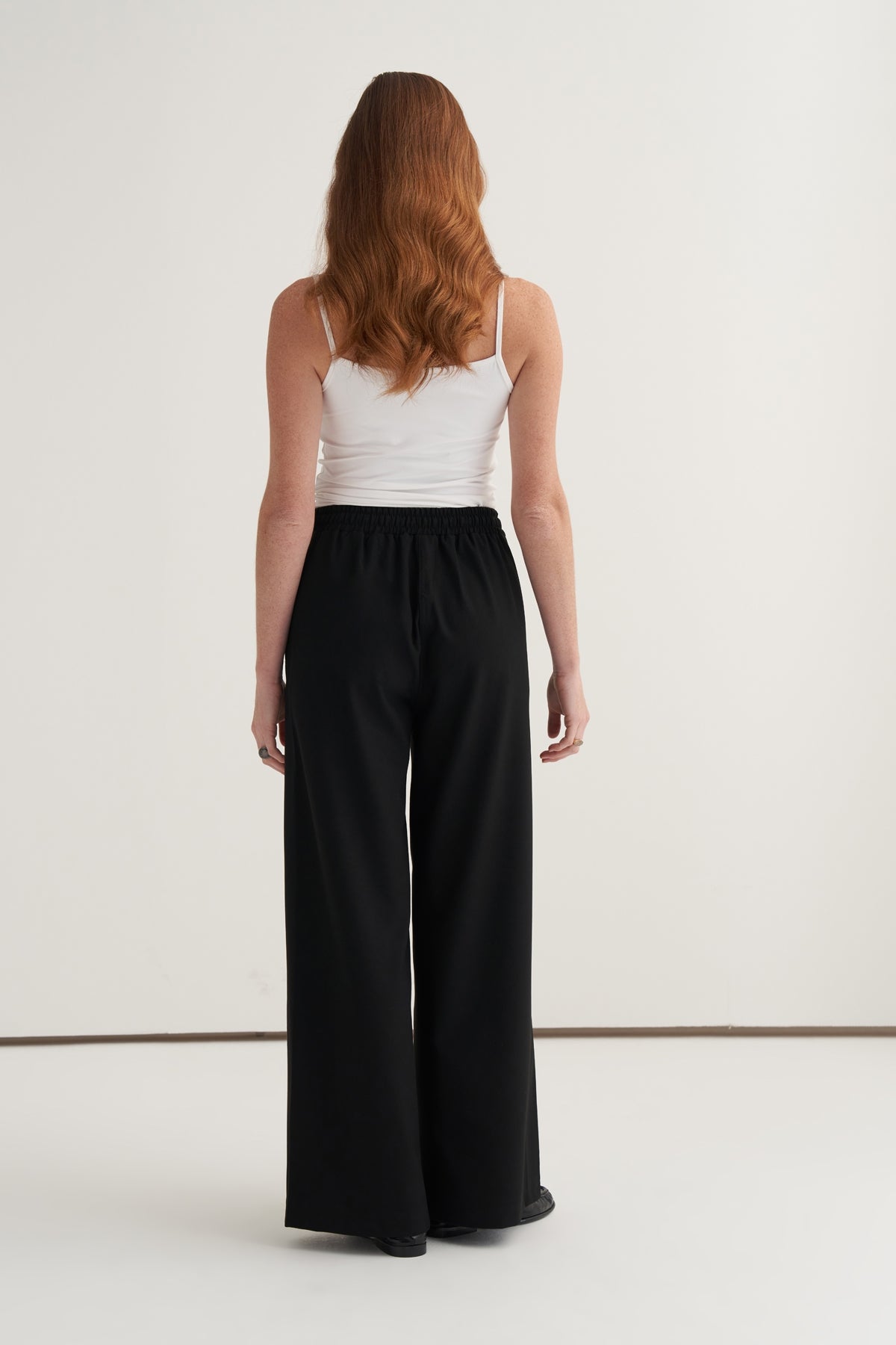 Kadın Yan Dikiş Detaylı Palazzo Pantolon Siyah
