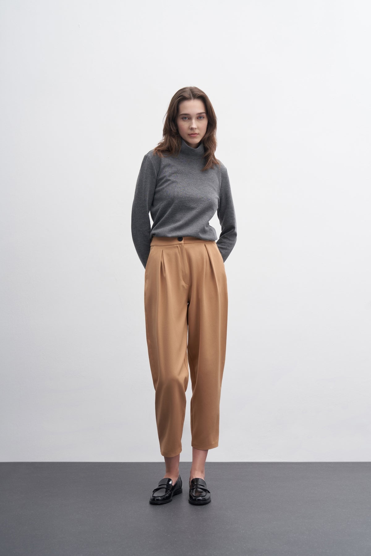 Kadın Slouchy Pantolon Camel