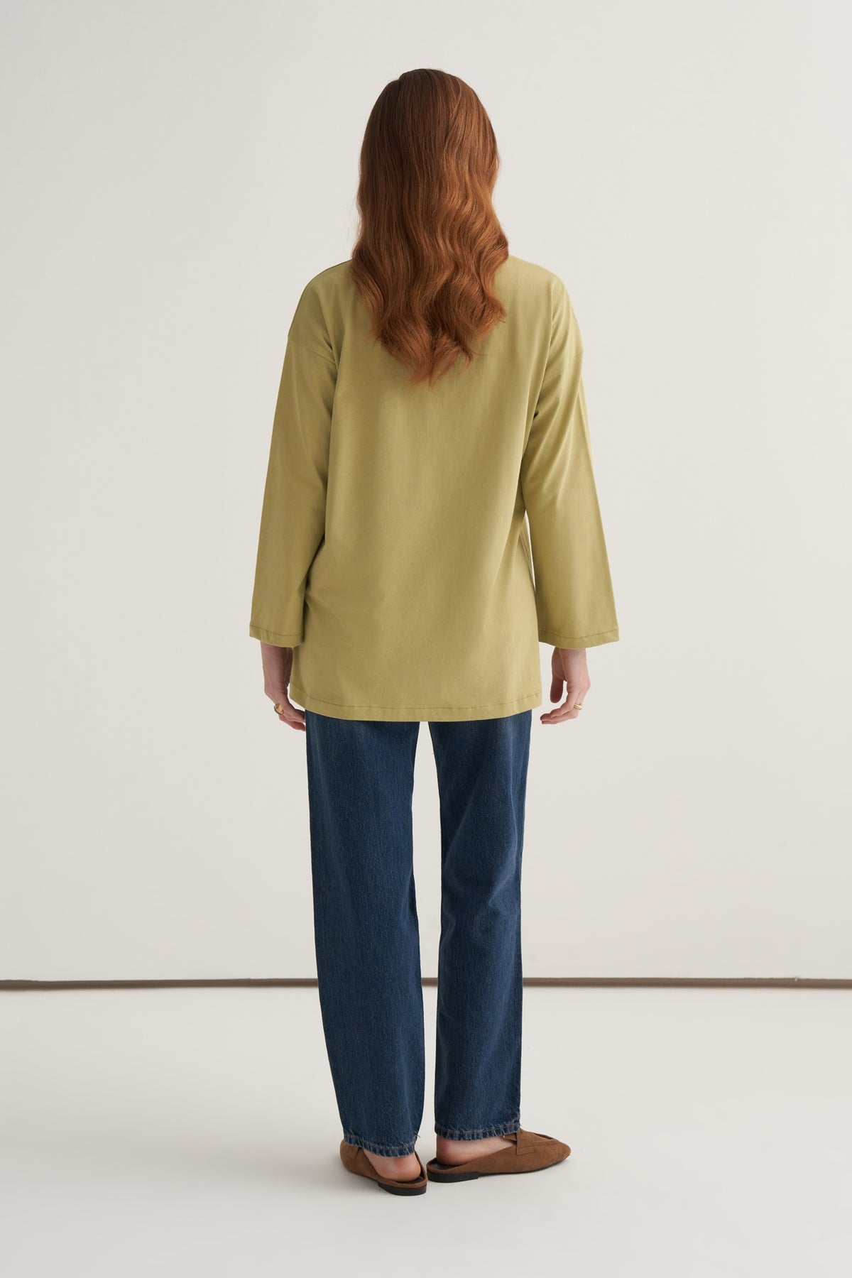 Kadın Basic Uzun Kollu Sweat Çağla Yeşili
