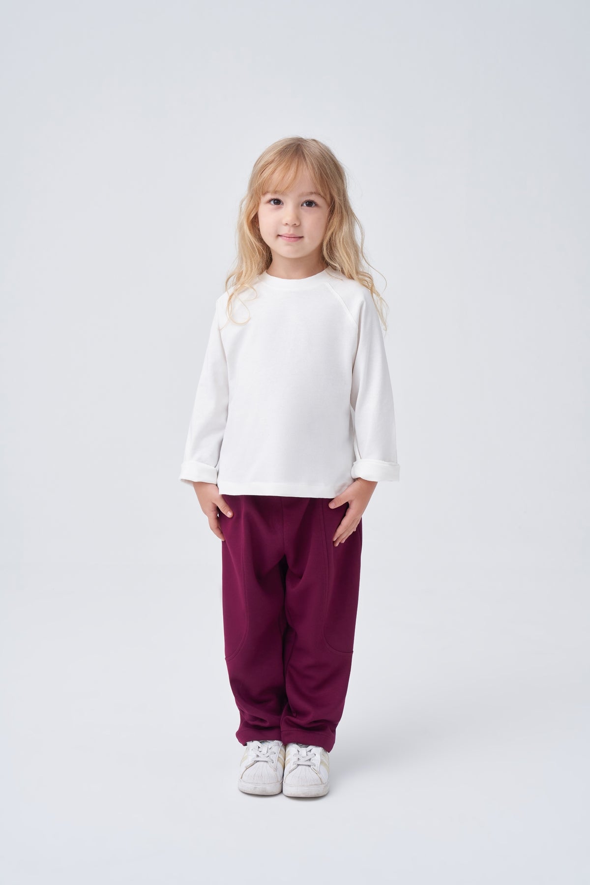 Unisex Çocuk Uzun Kol Sweat Ekru
