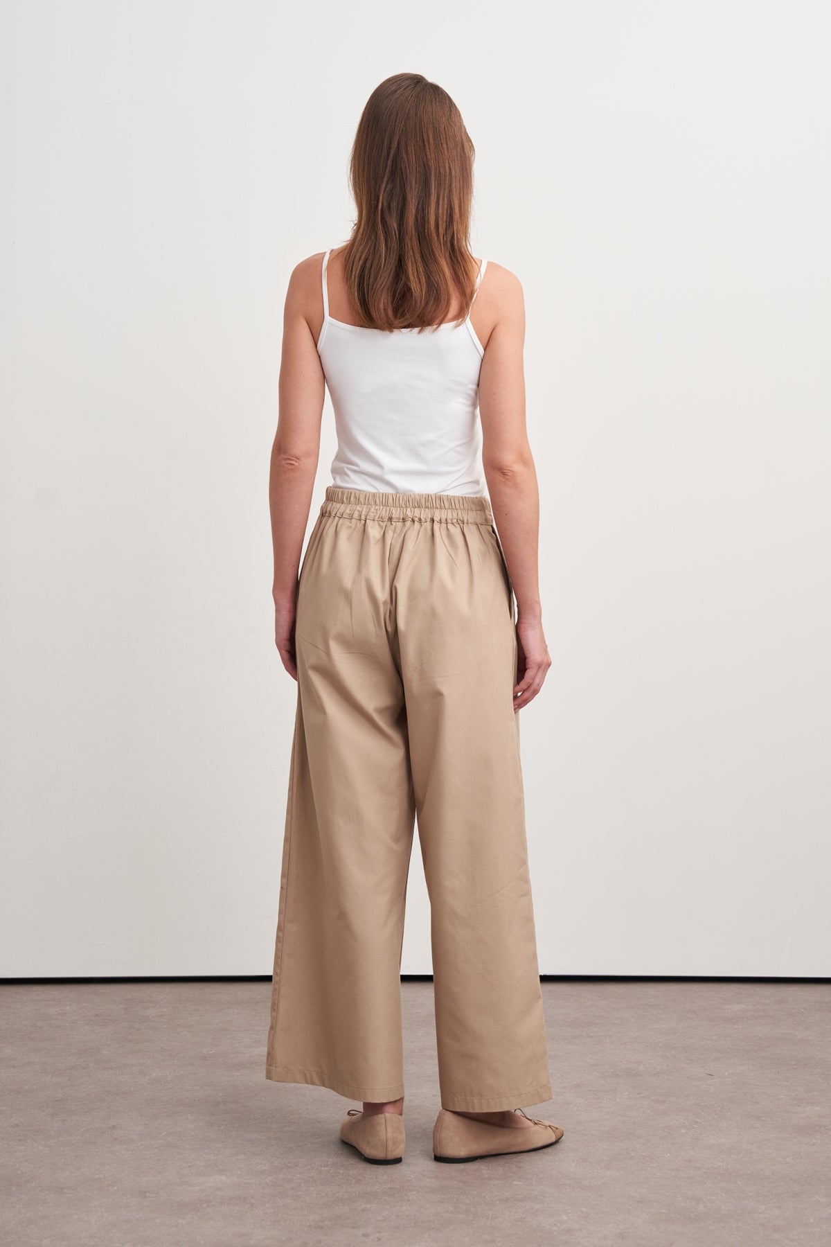 Kadın Gabardin Kısa Paça Pantolon Ceviz Kabuğu