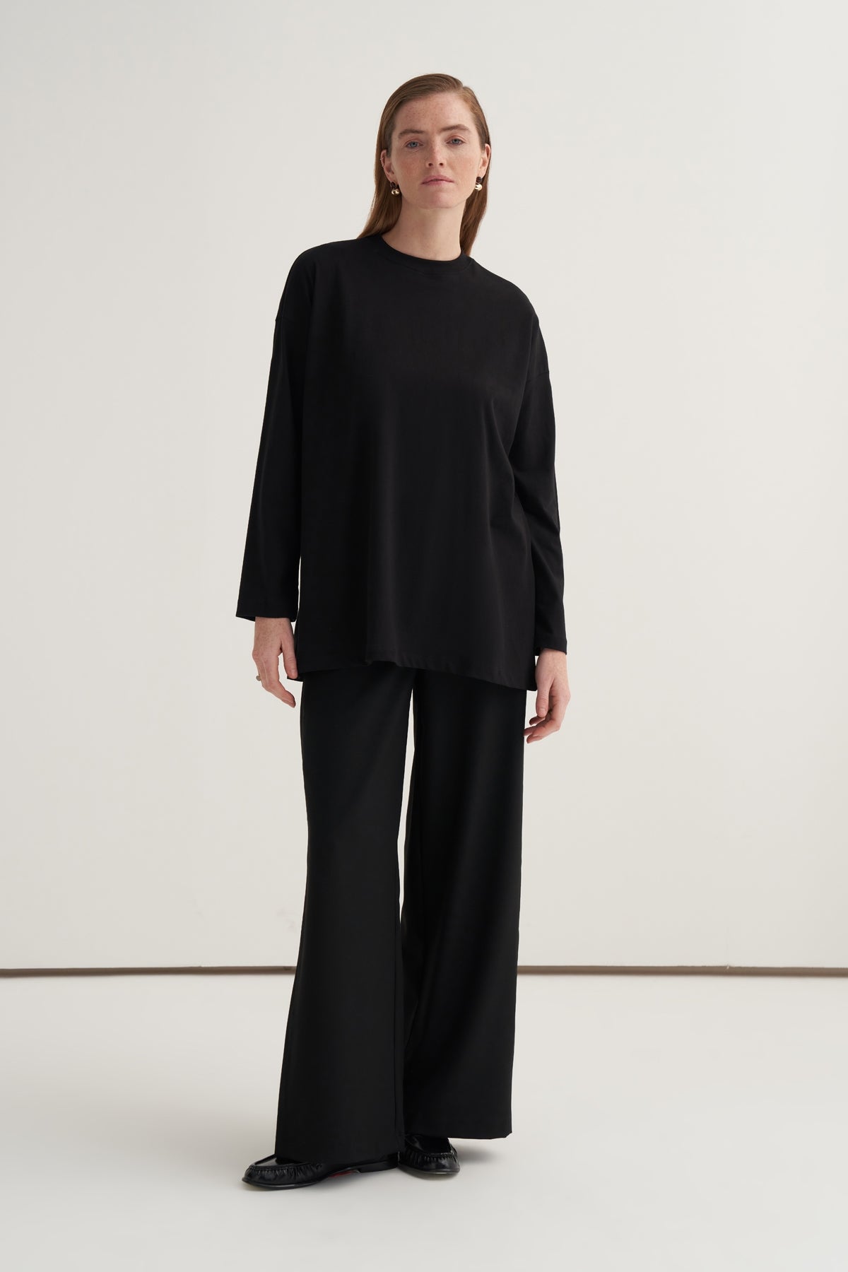 Kadın Basic Uzun Kollu Sweat Siyah