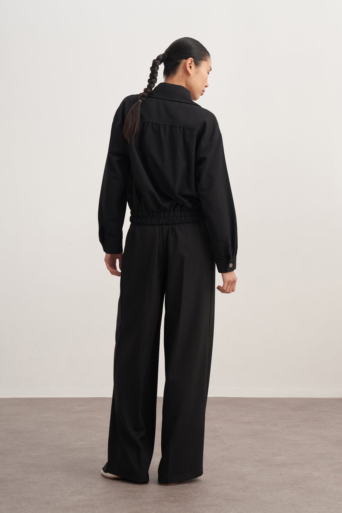 Kadın İnterlok Bomber Ceket Siyah