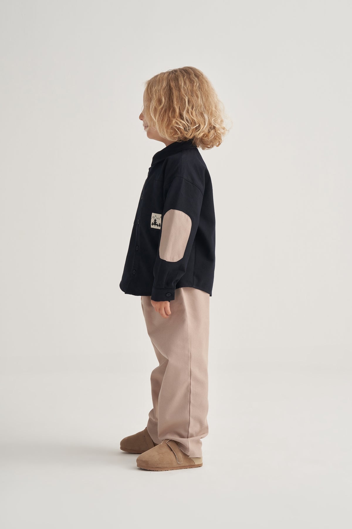 Unisex Çocuk Gabardin Gömlek Lacivert