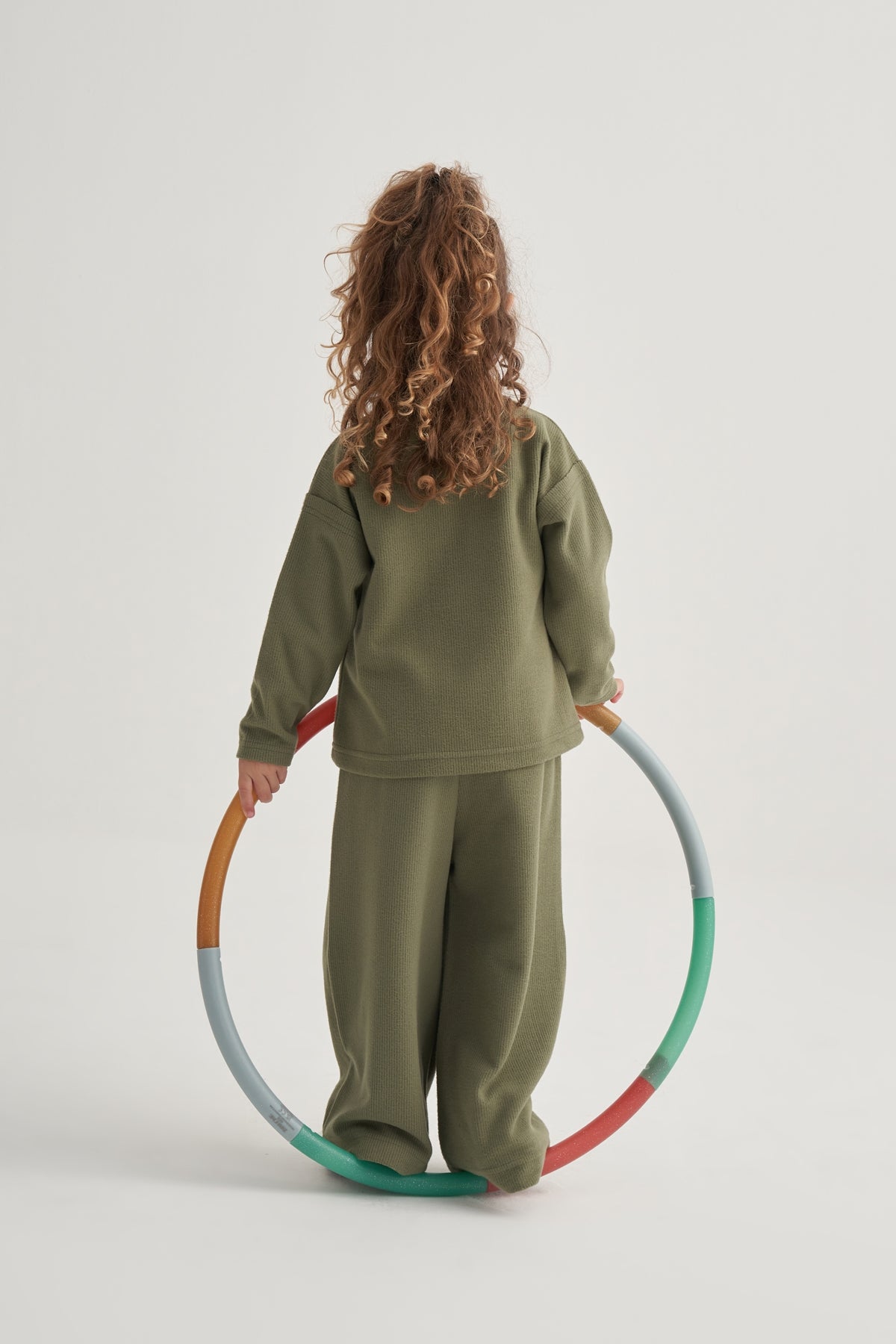 Kız Çocuk Ottoman Kumaş Takım Yeşil