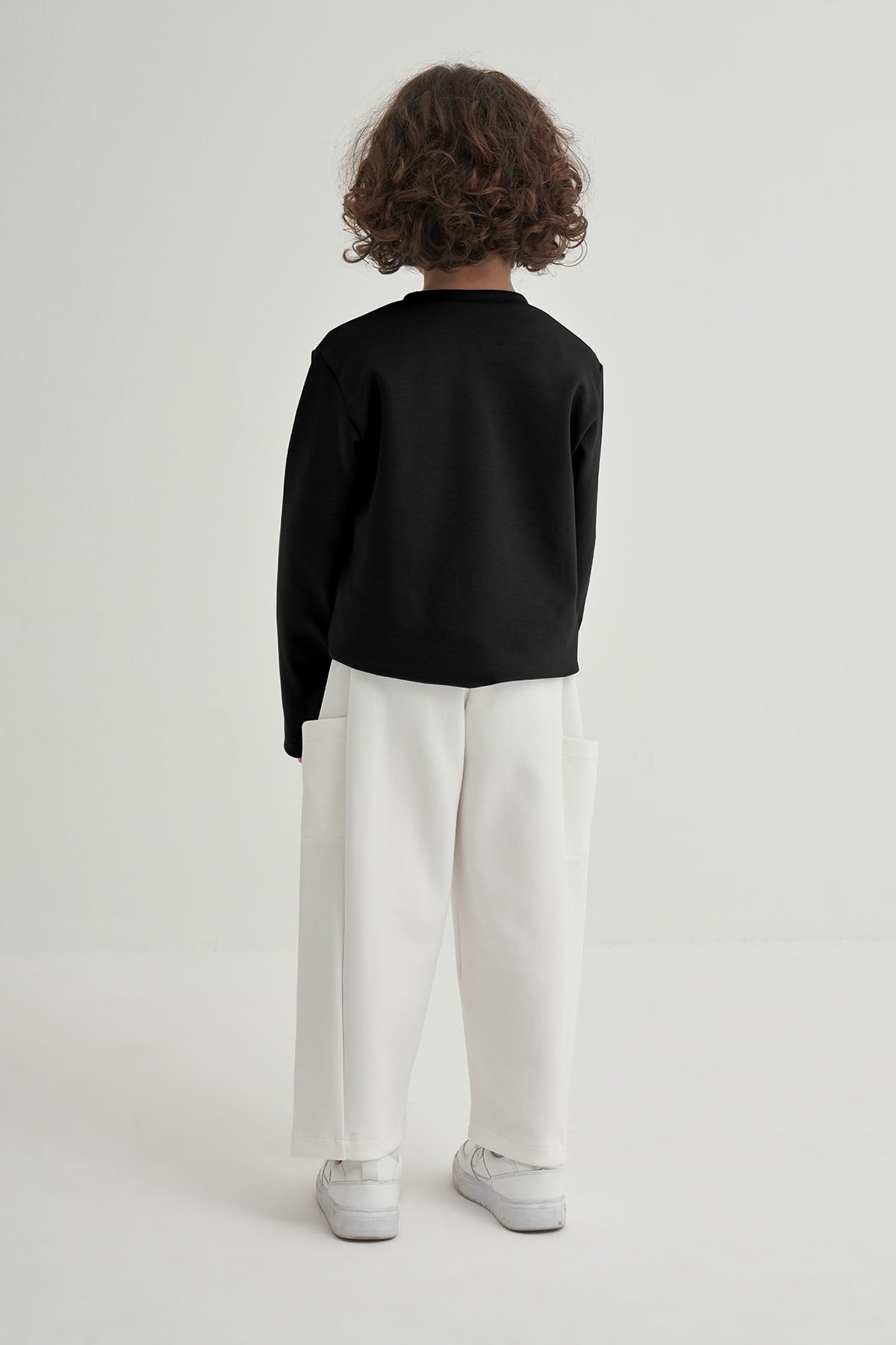 Unisex Çocuk İnterlok Sweat Siyah