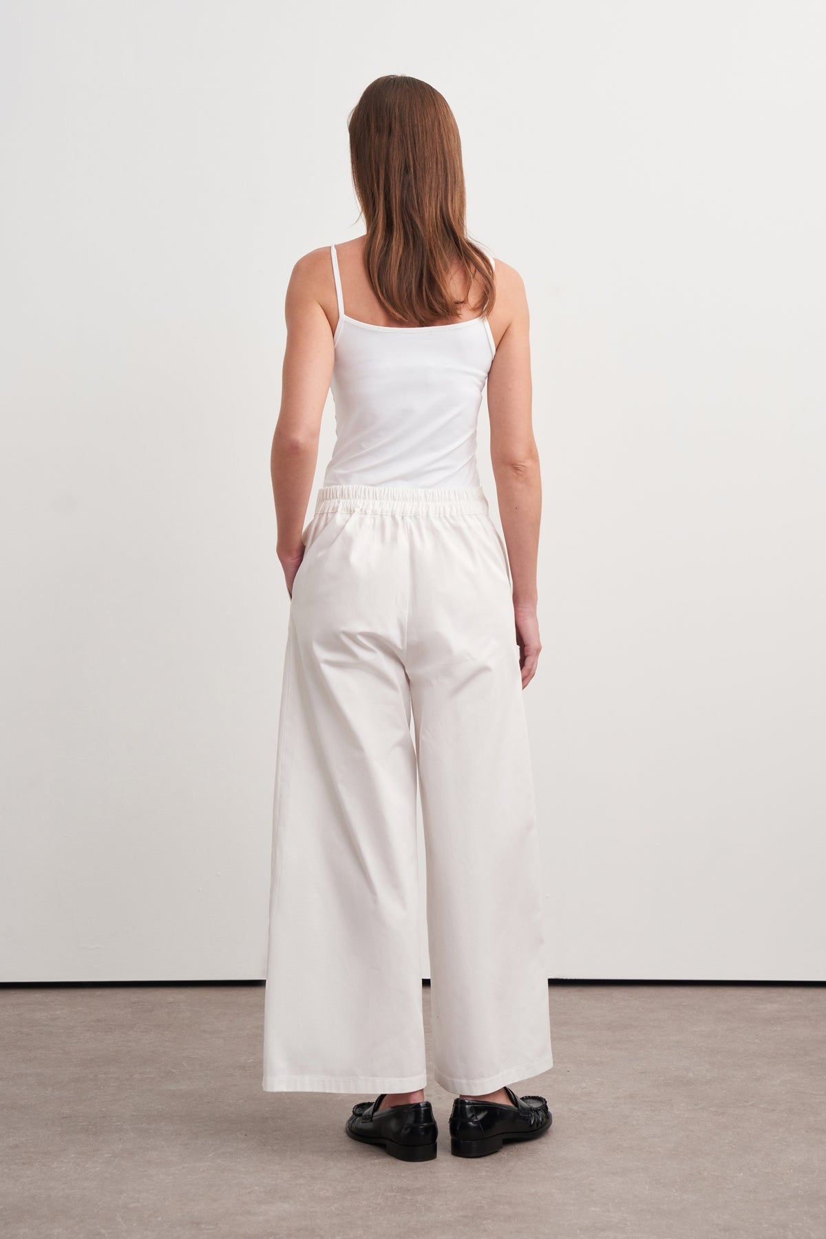 Kadın Gabardin Kısa Paça Pantolon Ekru