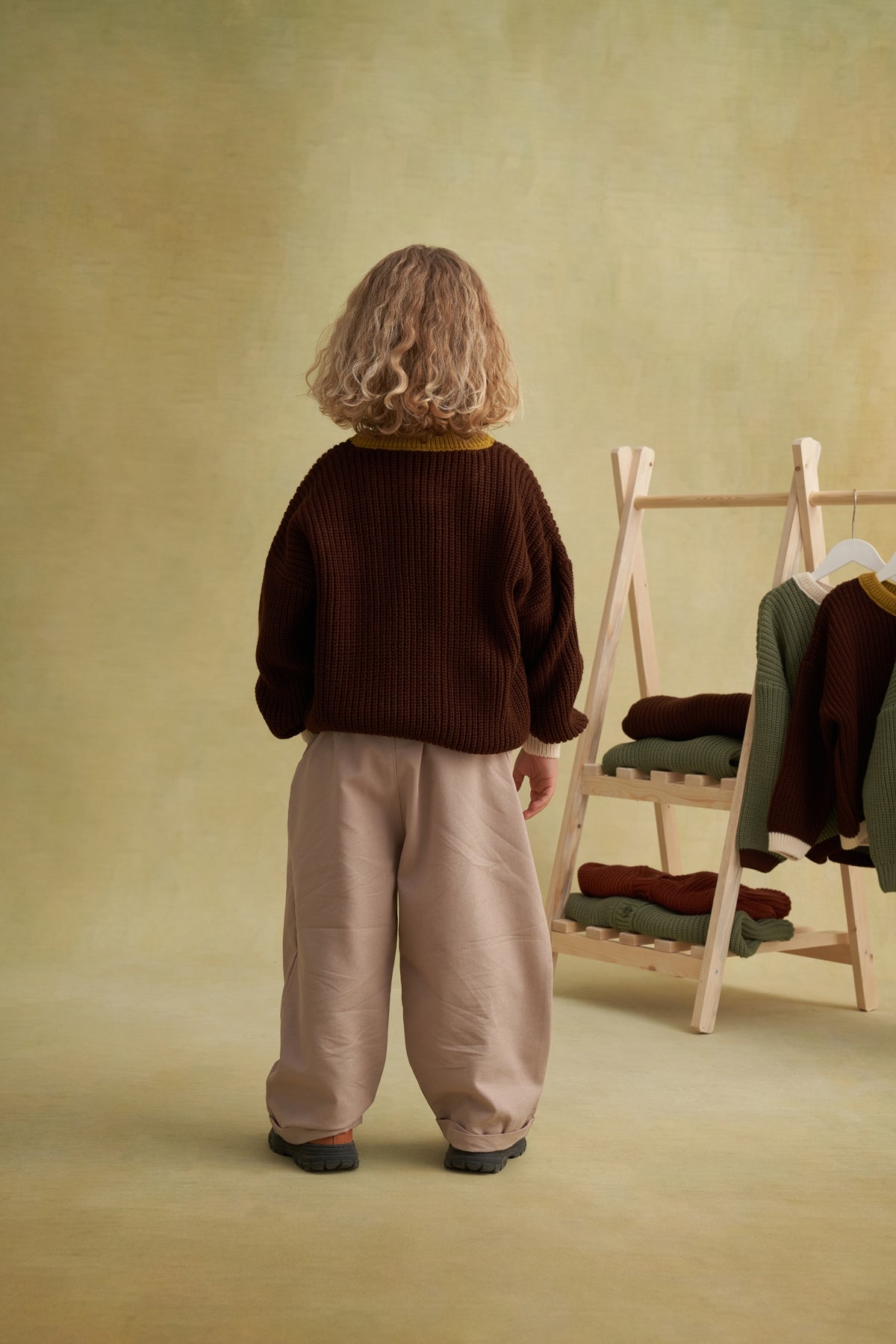 Çocuk Triko Kazak Kahve