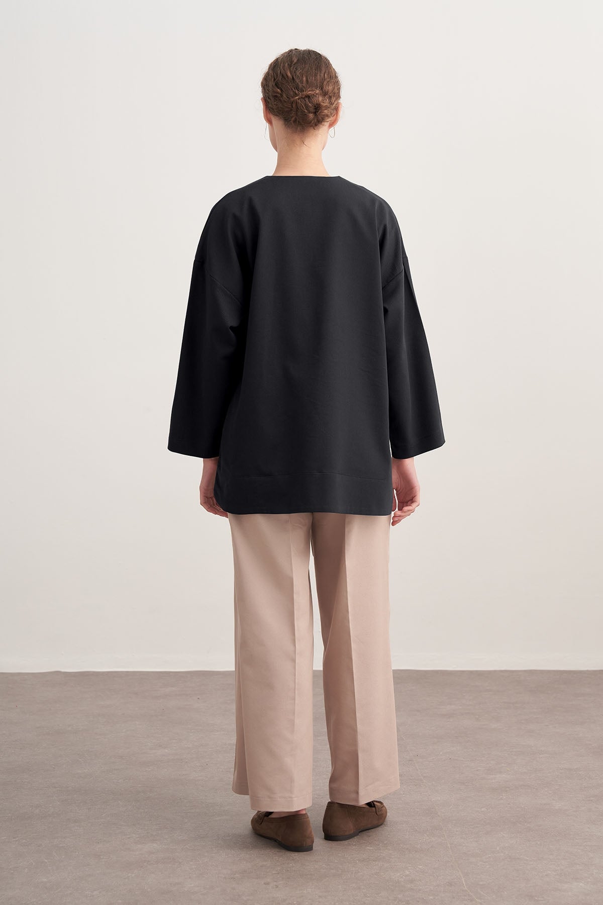 Kadın Gabardin Ceket Gömlek Lacivert