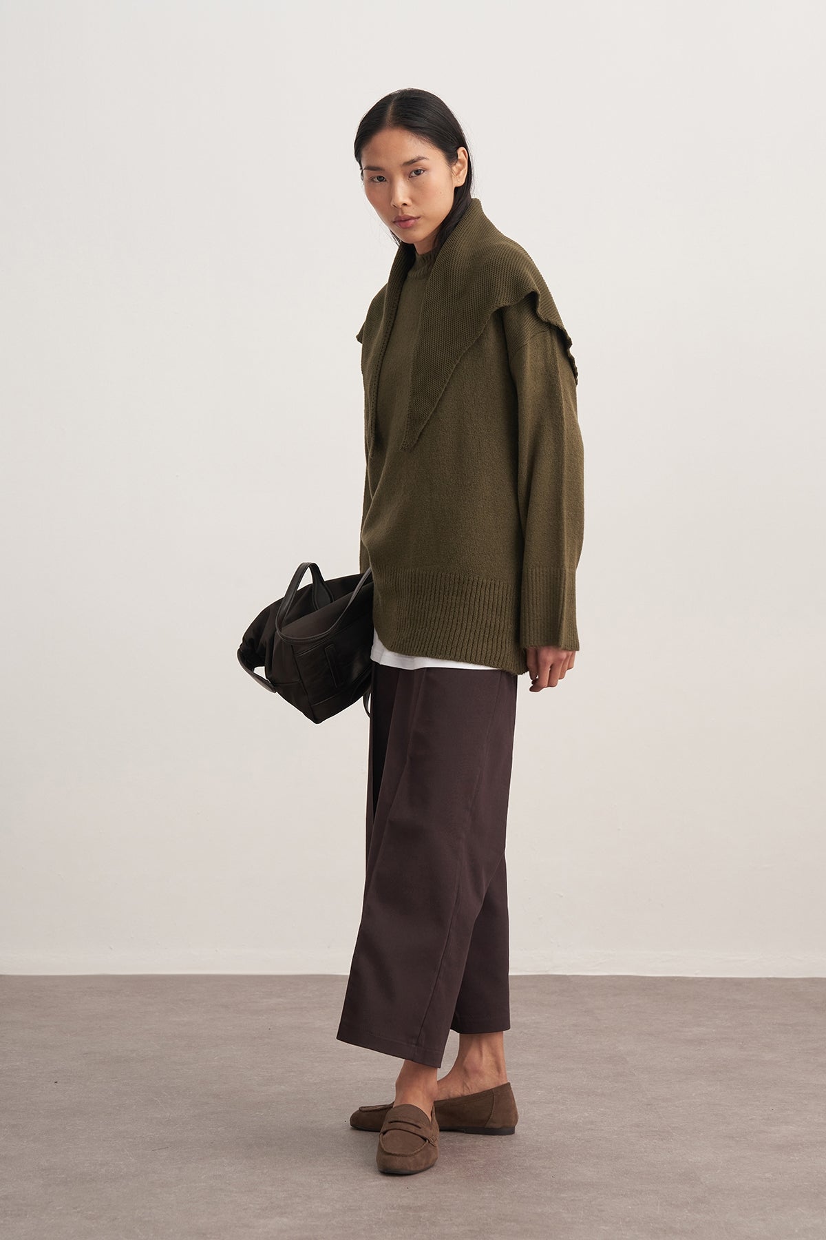 Kadın Triko Bandana Haki