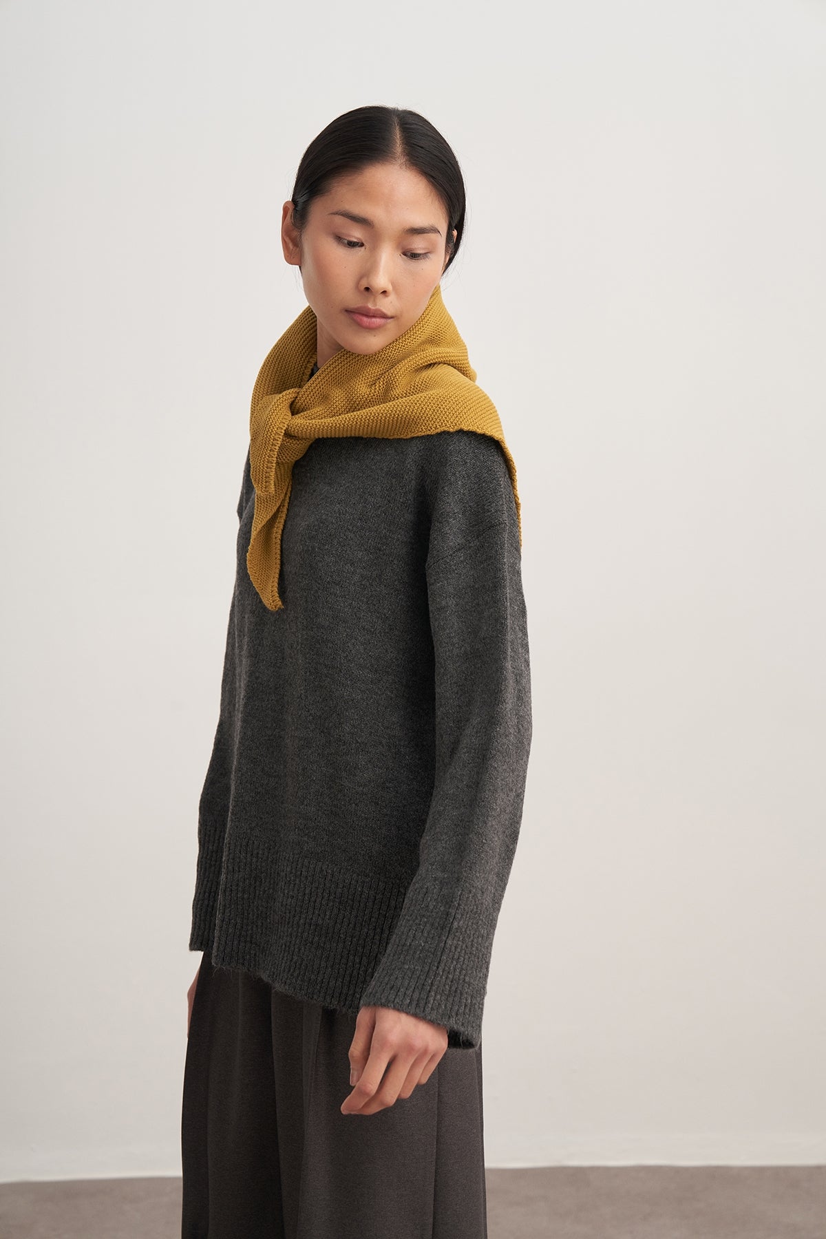 Kadın Triko Bandana Yağ Yeşili