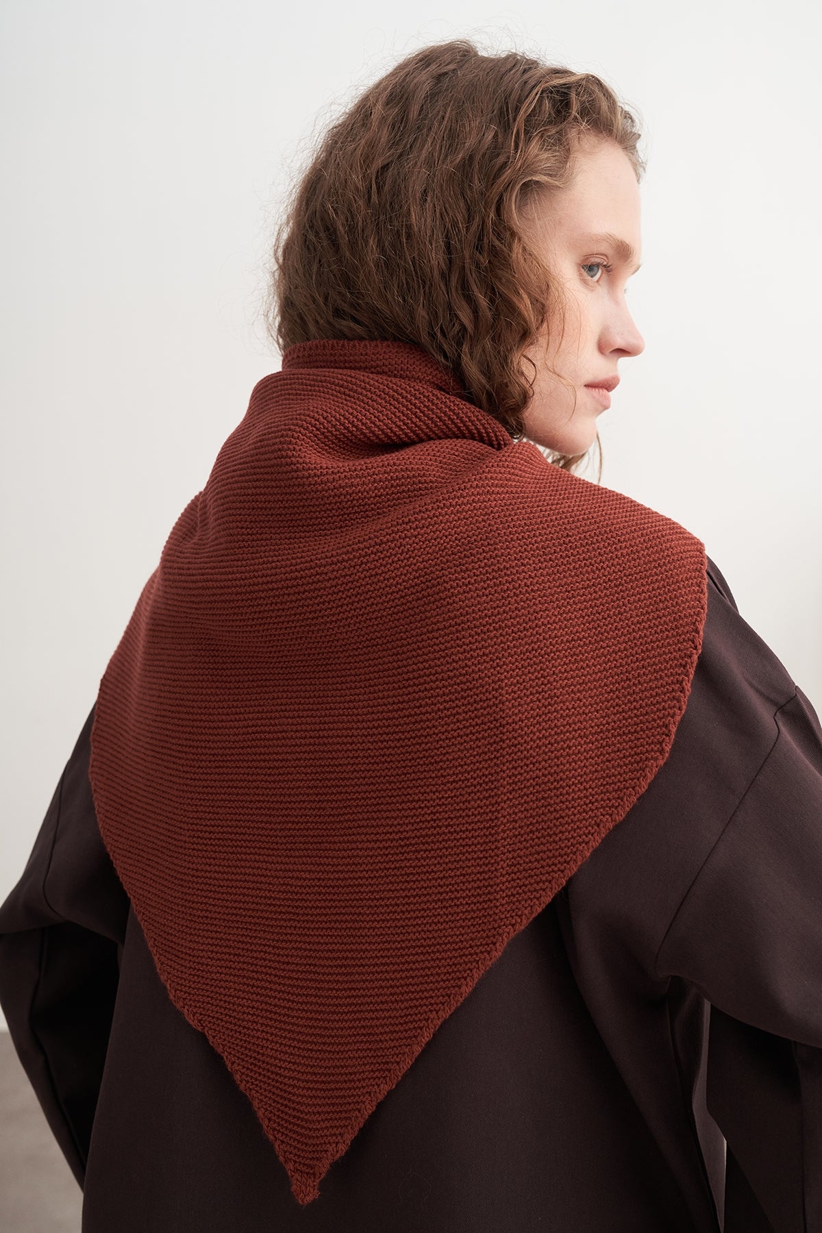 Kadın Triko Bandana Kiremit