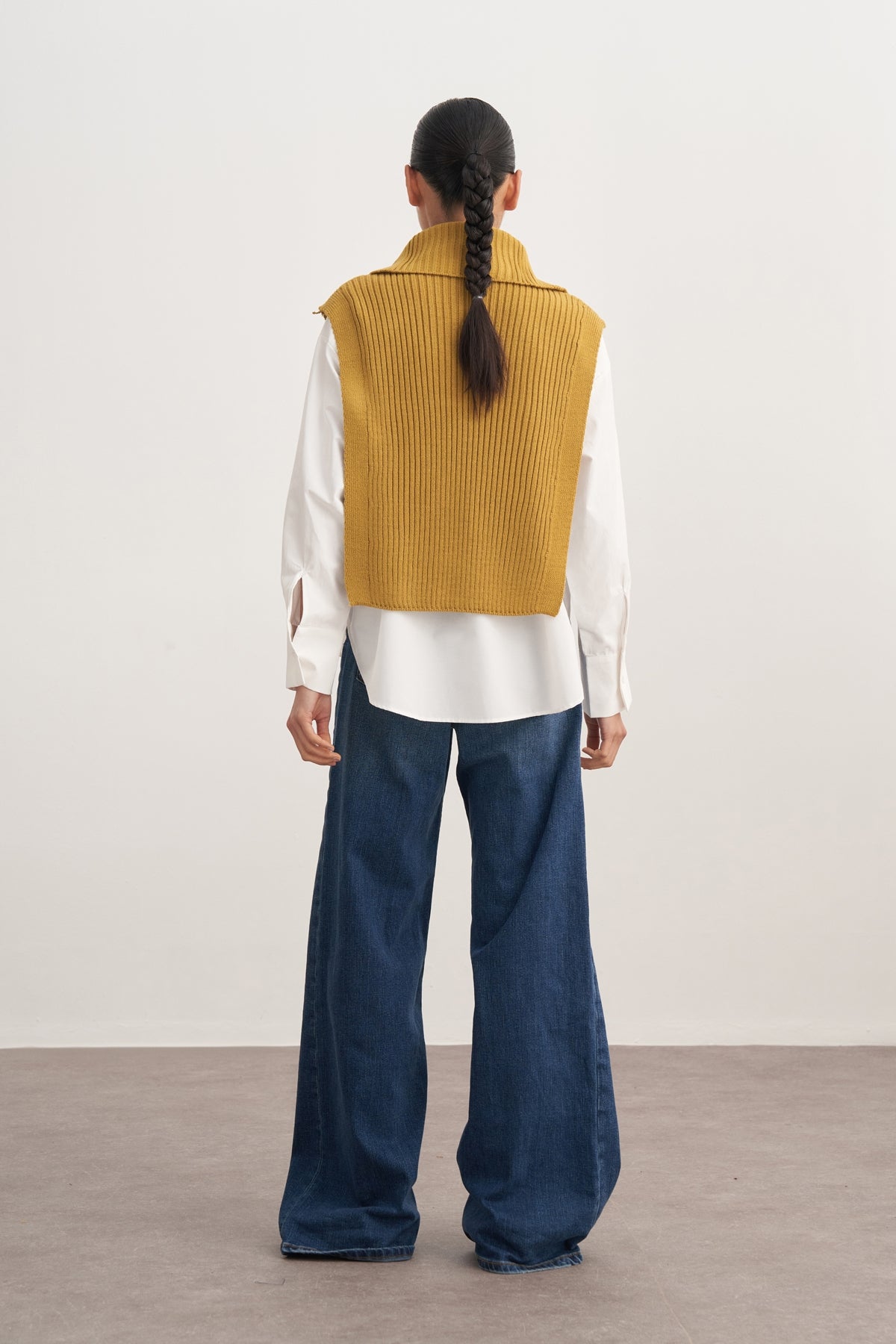 Kadın Düğmeli Triko Süveter Yağ Yeşili