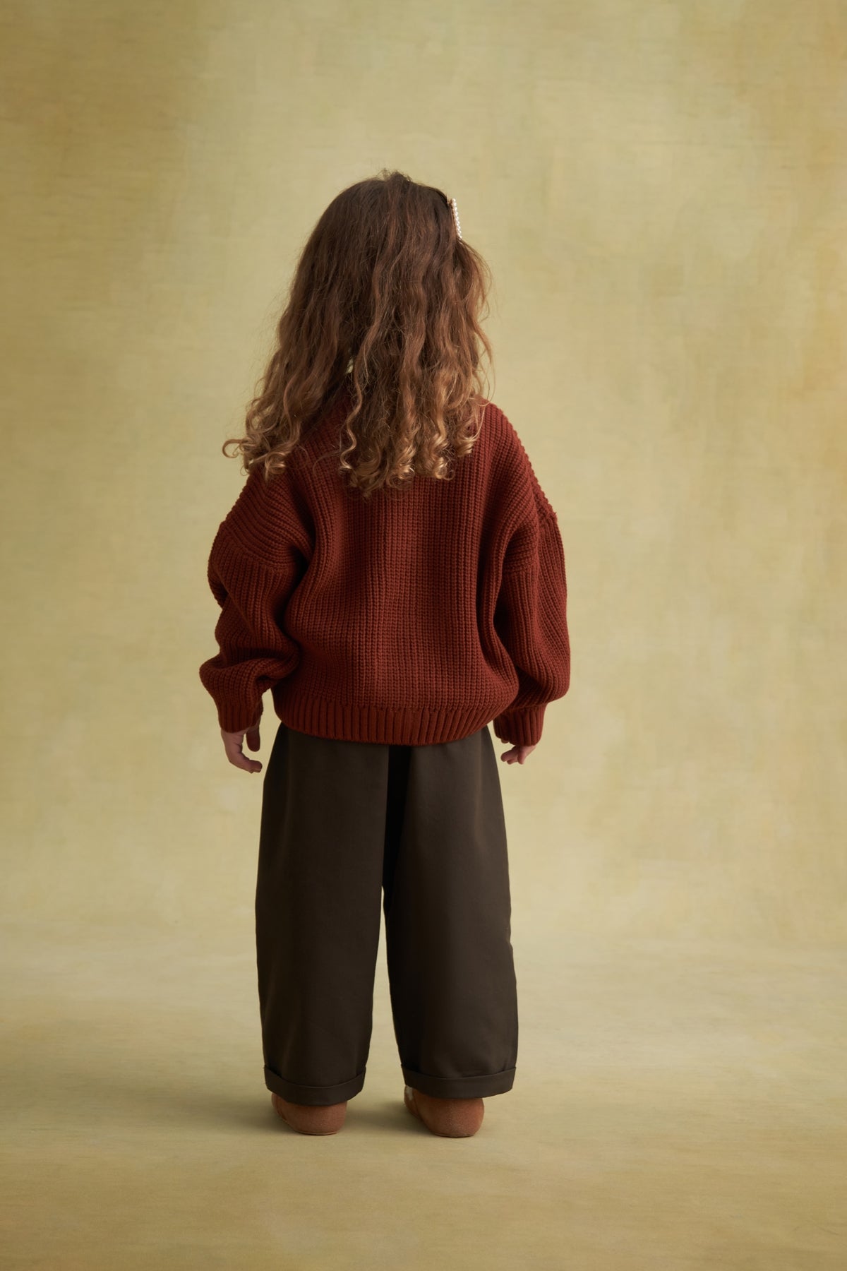 Çocuk Triko Hırka Kiremit