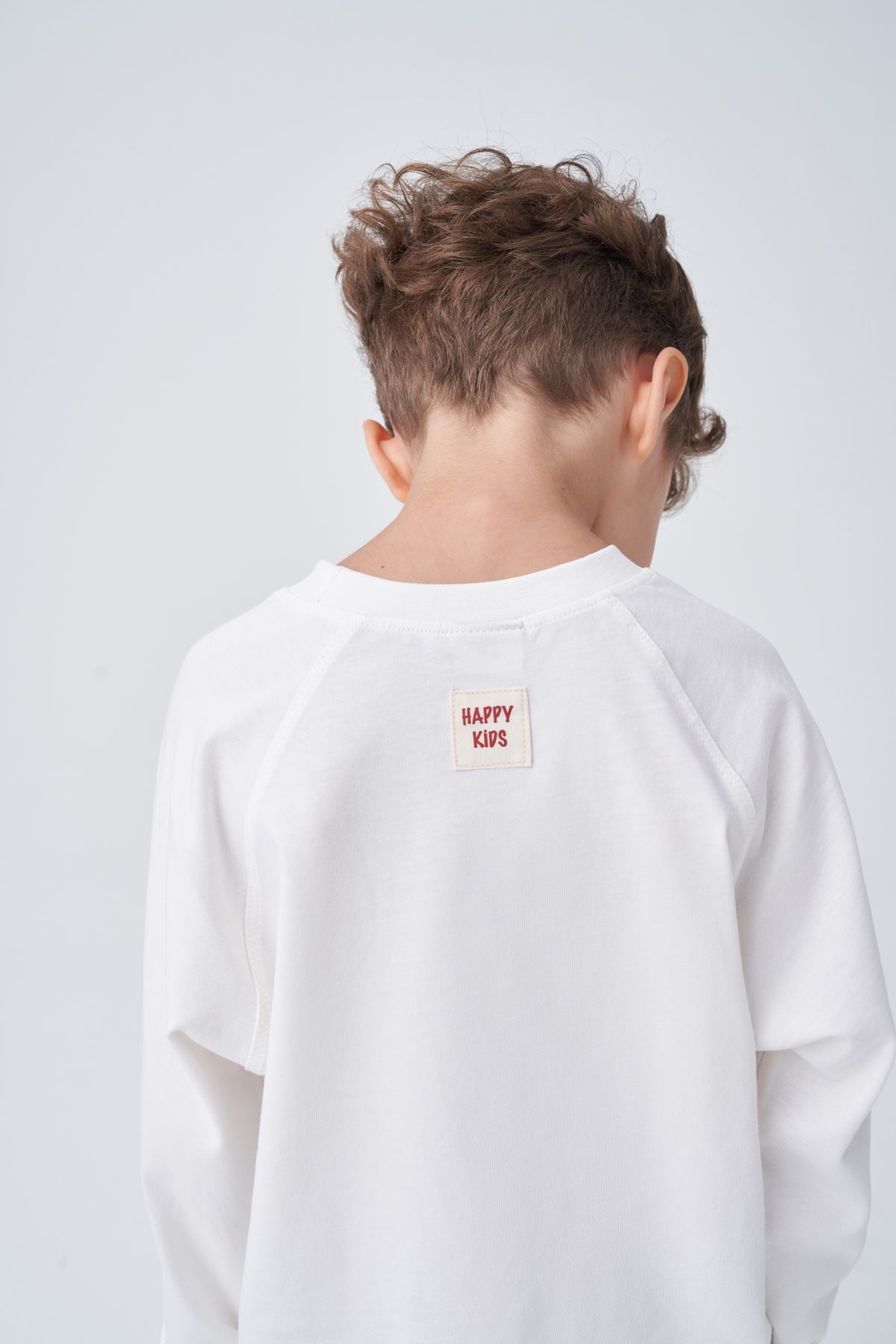Unisex Çocuk Uzun Kol Sweat Ekru