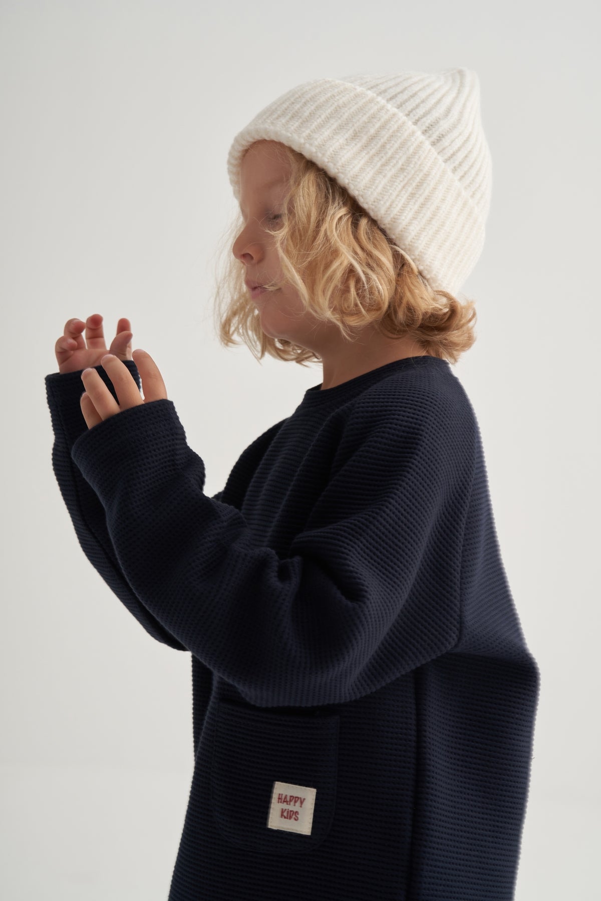 Unisex Çocuk Waffle Takım Lacivert